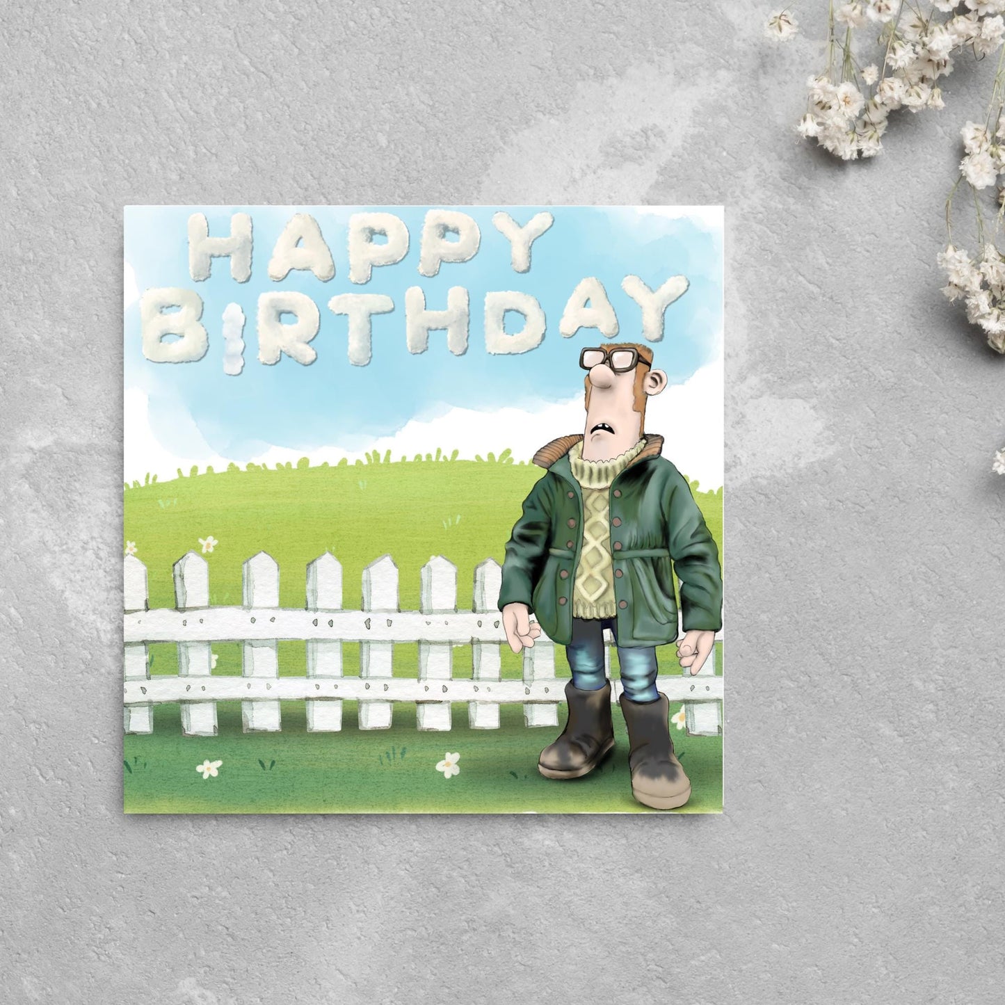 Shawn the Sheep Birthday card, Farmer Birthday Card, Card for her, Birthday Card, Card for Wife, Cute Birthday Card, Card For Child