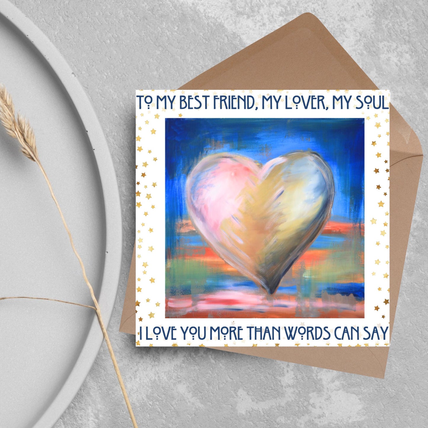 Anniversary Card, I Love You Card, Card for Him, Card for Her, Hearts Card, Birthday Card, Card for Wife, Love Card, Watercolour Art