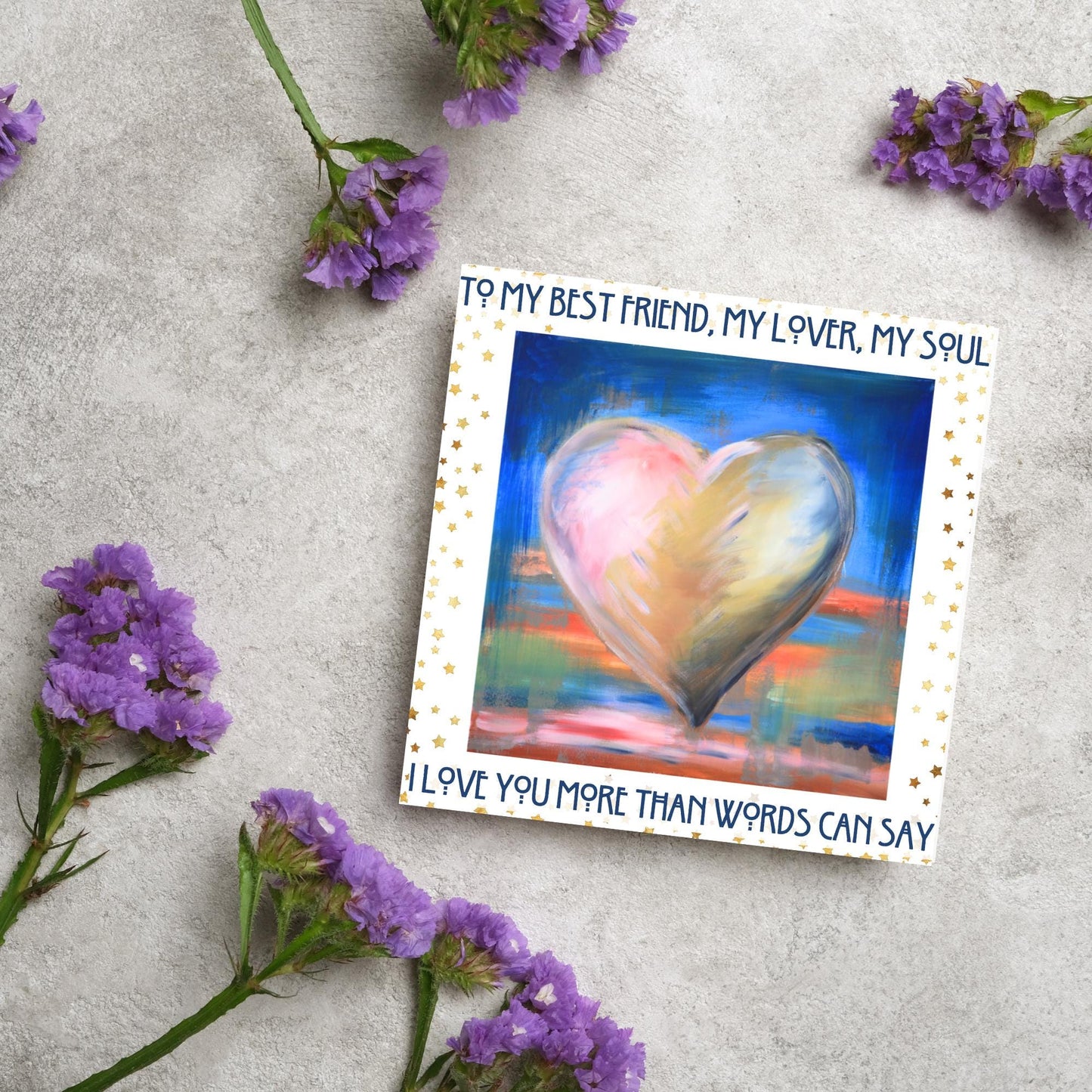 Anniversary Card, I Love You Card, Card for Him, Card for Her, Hearts Card, Birthday Card, Card for Wife, Love Card, Watercolour Art
