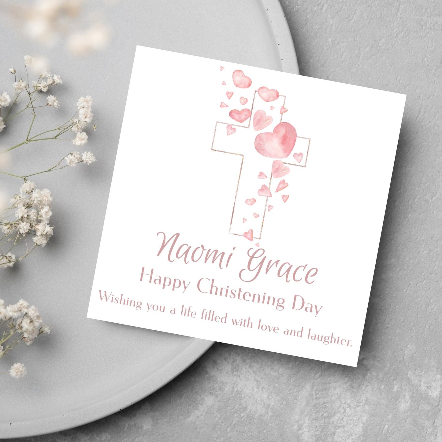 Personalised Christening Card, Baptism Card, Baby Baptism, Baby Christening, Christening Card For Boy, Christening Card for Girl