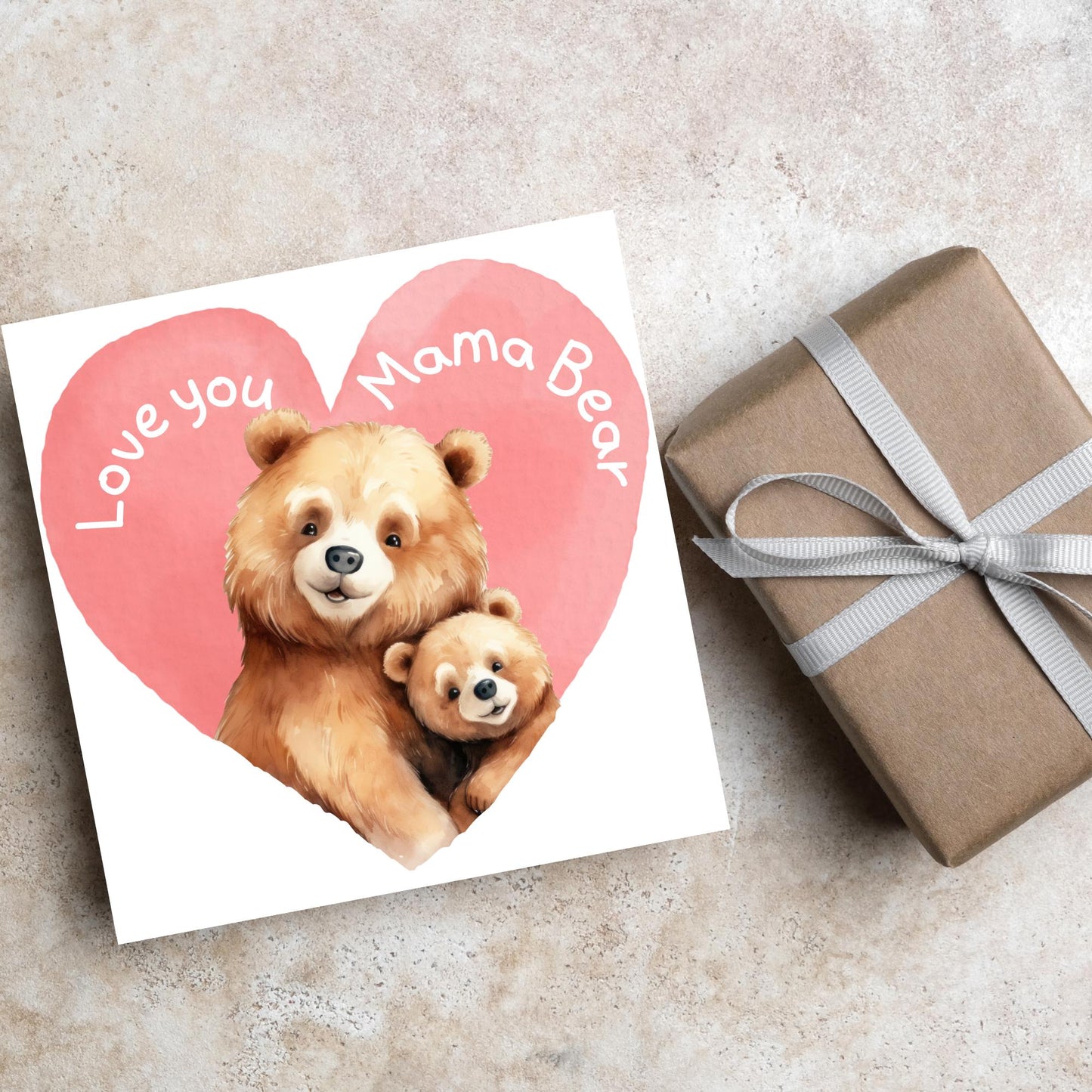 Bear Mothers Day Card, Cute Card for Mum, Greetings Card, Happy Mothers Day, Mama Bear, Card for Mother