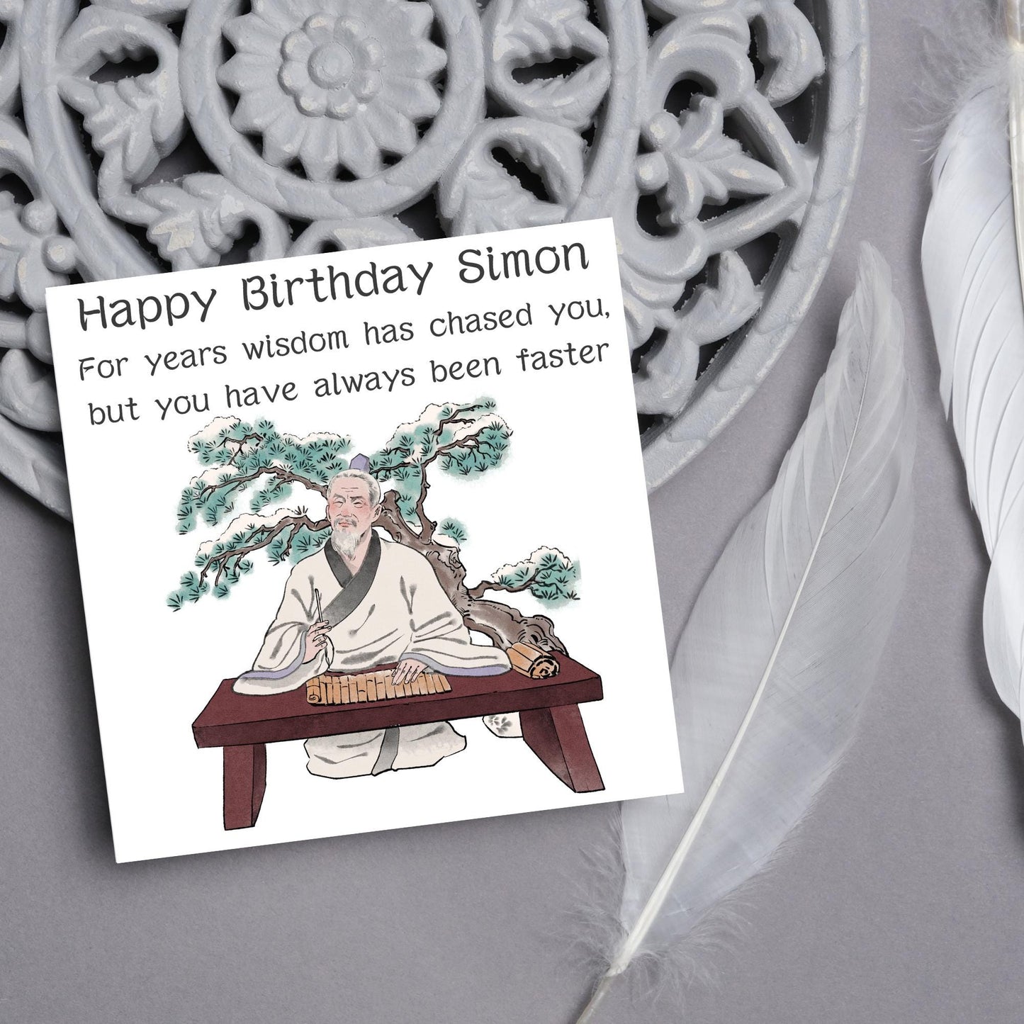 Personalised Birthday Card, Chinese Wisdom Card, Funny Card, Name Birthday Card, 50th Birthday Card, 60th Birthday Card