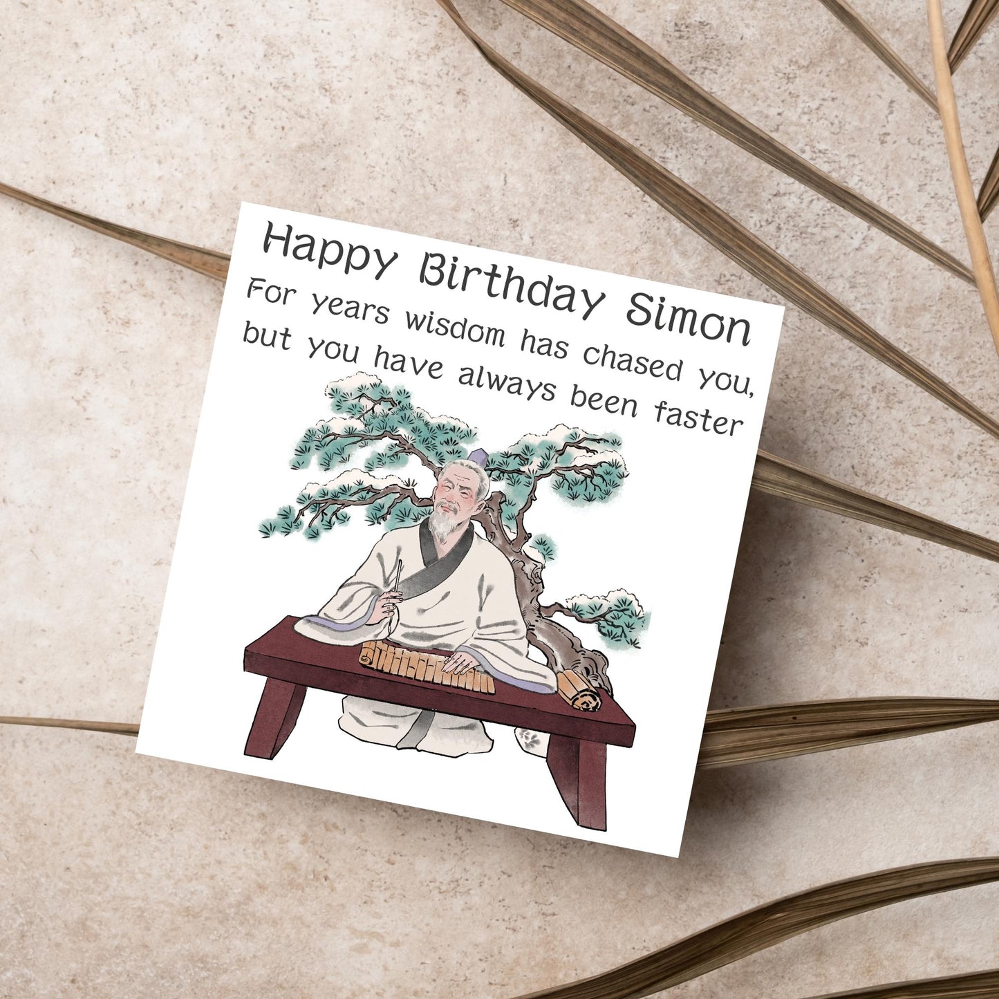 Personalised Birthday Card, Chinese Wisdom Card, Funny Card, Name Birthday Card, 50th Birthday Card, 60th Birthday Card
