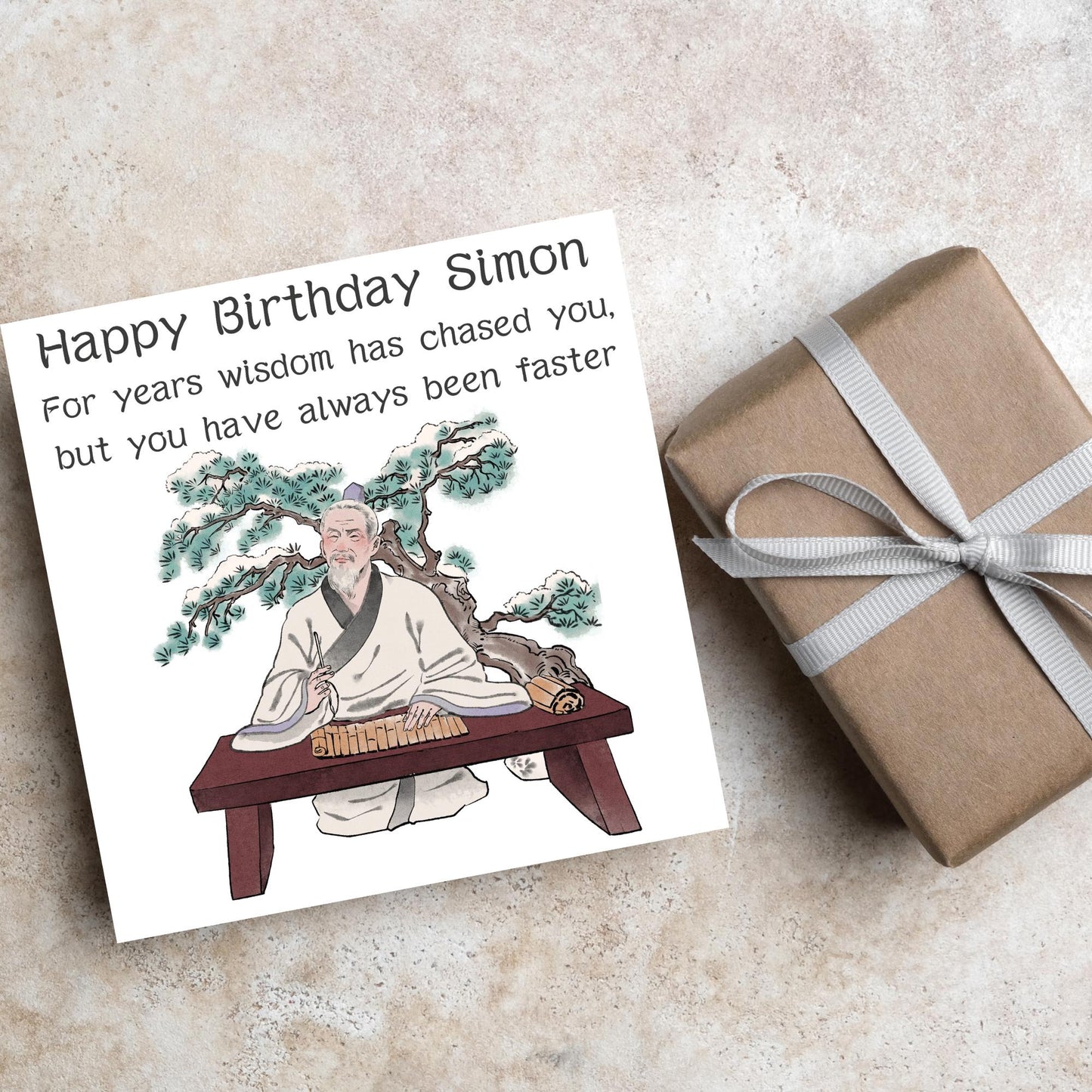 Personalised Birthday Card, Chinese Wisdom Card, Funny Card, Name Birthday Card, 50th Birthday Card, 60th Birthday Card