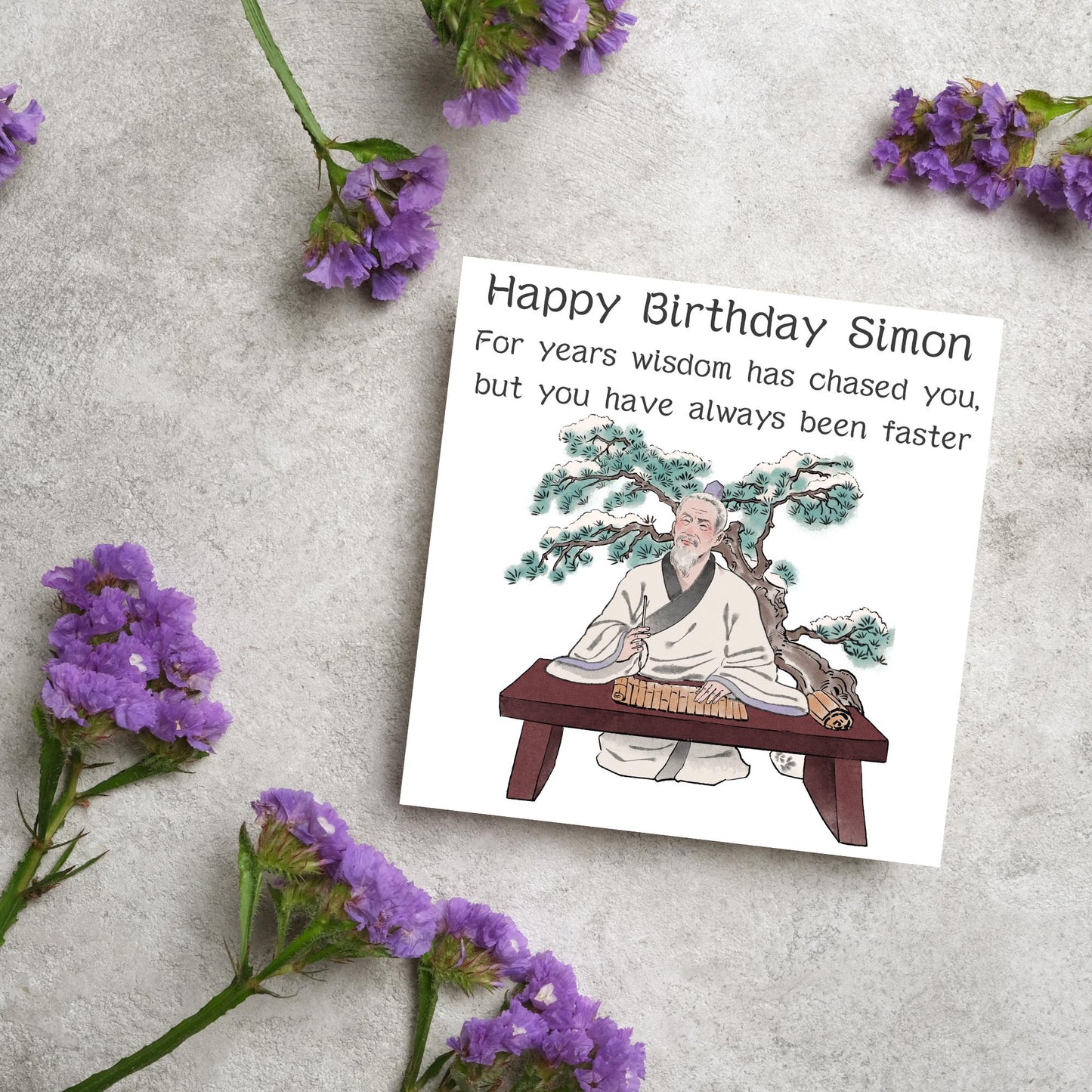 Personalised Birthday Card, Chinese Wisdom Card, Funny Card, Name Birthday Card, 50th Birthday Card, 60th Birthday Card