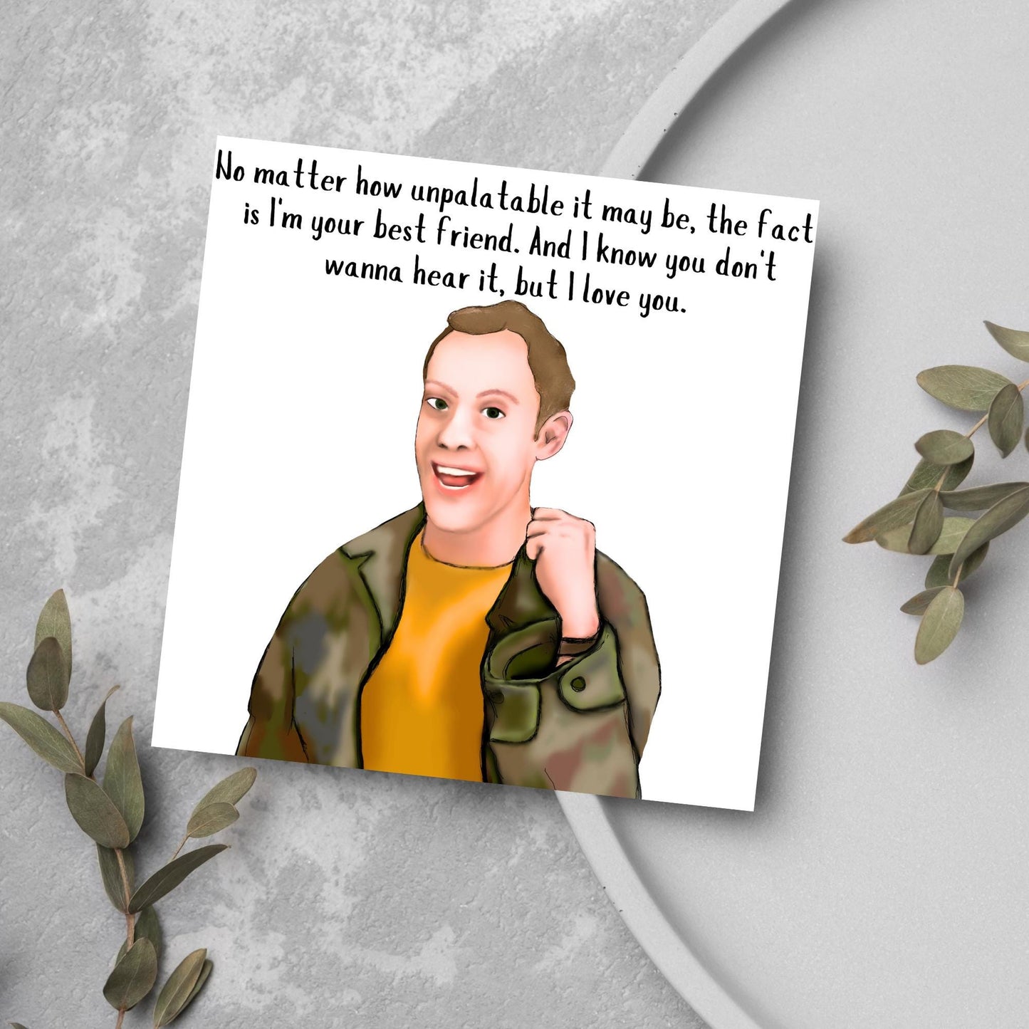 Peep Show Birthday Card, Jeremy Peep Show, Love Card, Anniversary Card, Any Occasion Card, Card For Him, Card For Her, Jez Peep Show