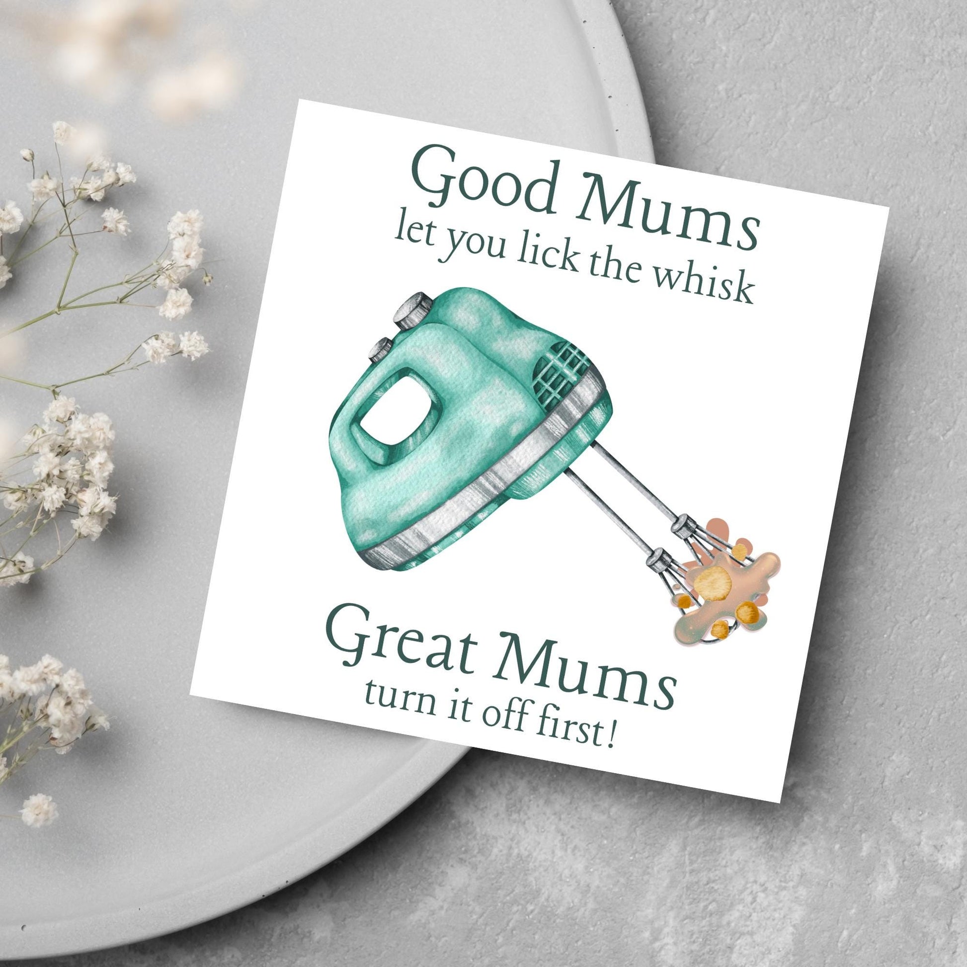 Funny Card for Mum, Any Occasion, Best Mum, Mothers Day Card, Mum Birthday Card, Blank Card, Card for Baker