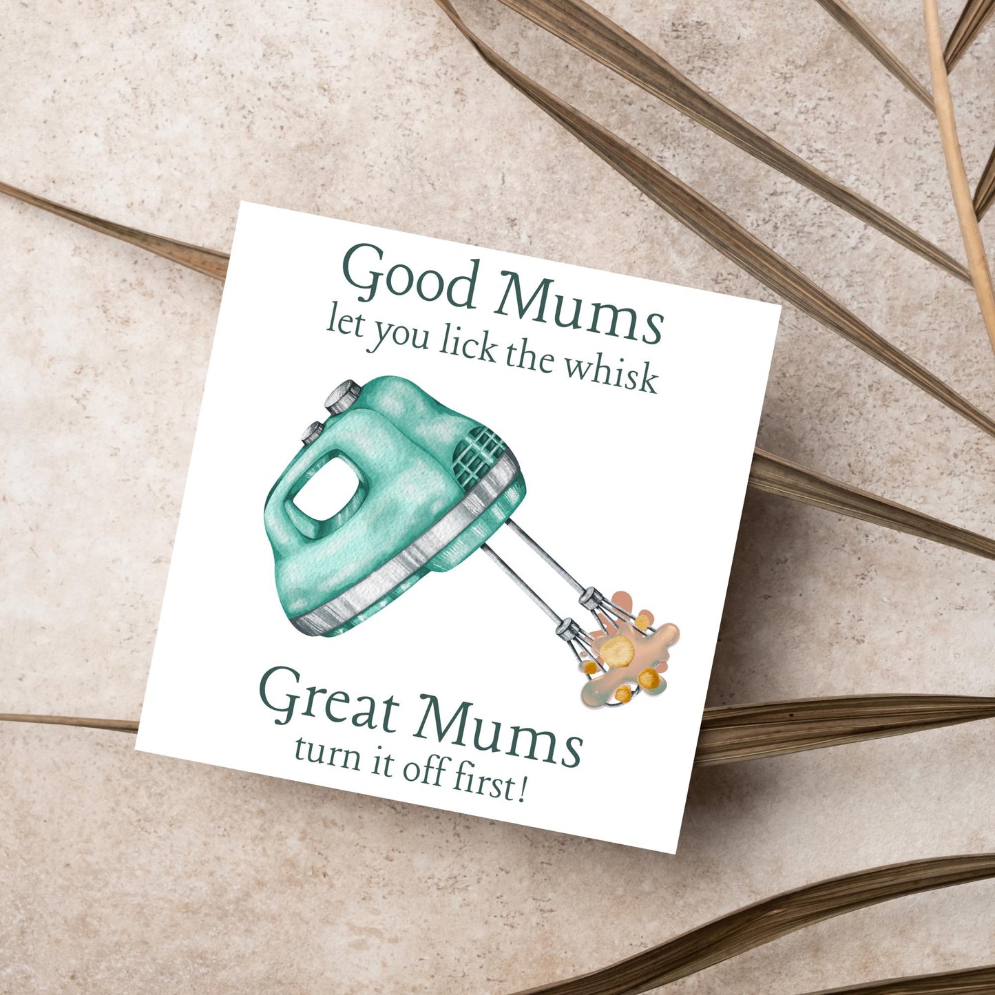 Funny Card for Mum, Any Occasion, Best Mum, Mothers Day Card, Mum Birthday Card, Blank Card, Card for Baker