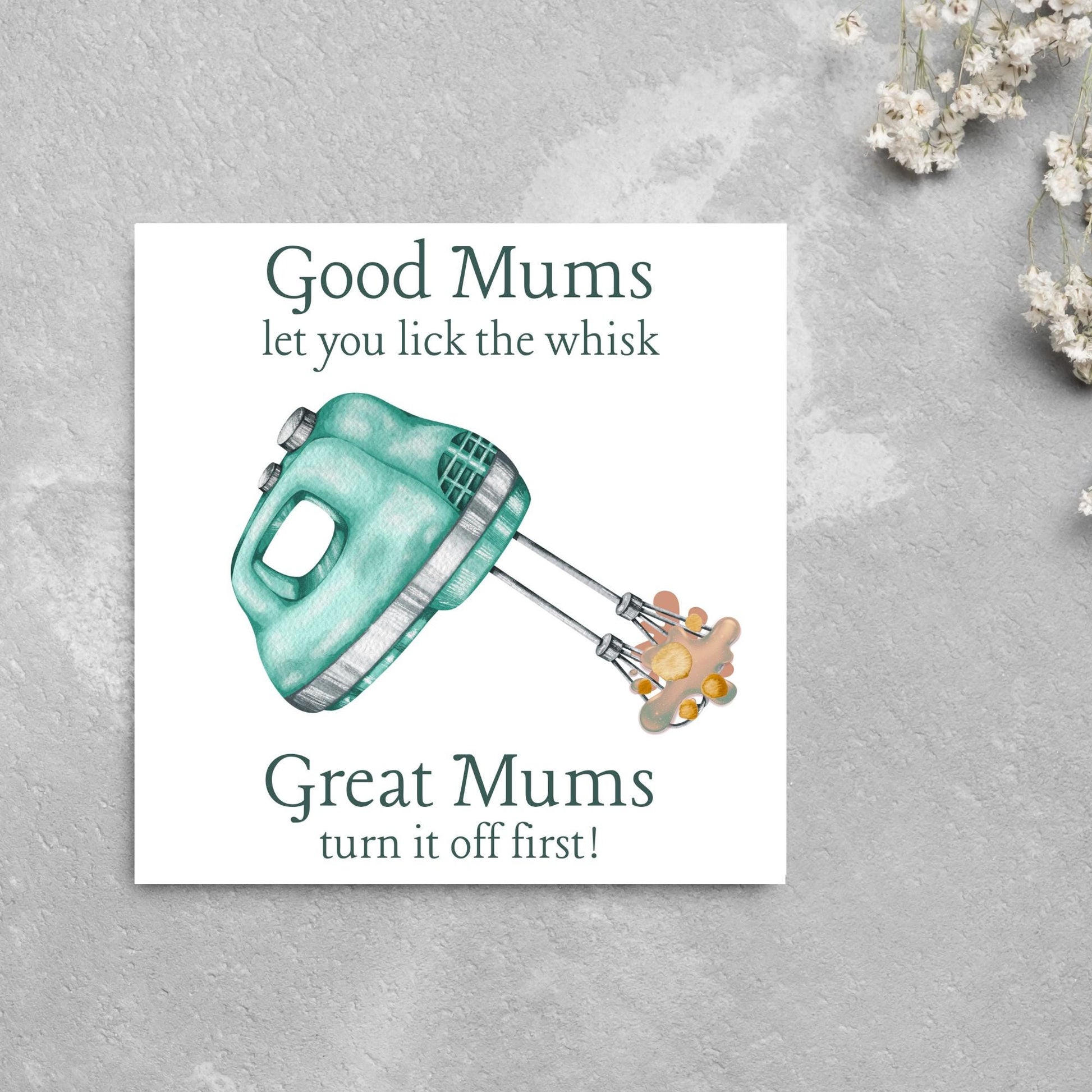 Funny Card for Mum, Any Occasion, Best Mum, Mothers Day Card, Mum Birthday Card, Blank Card, Card for Baker