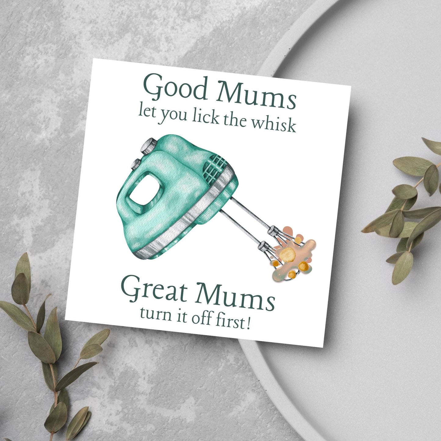 Funny Card for Mum, Any Occasion, Best Mum, Mothers Day Card, Mum Birthday Card, Blank Card, Card for Baker