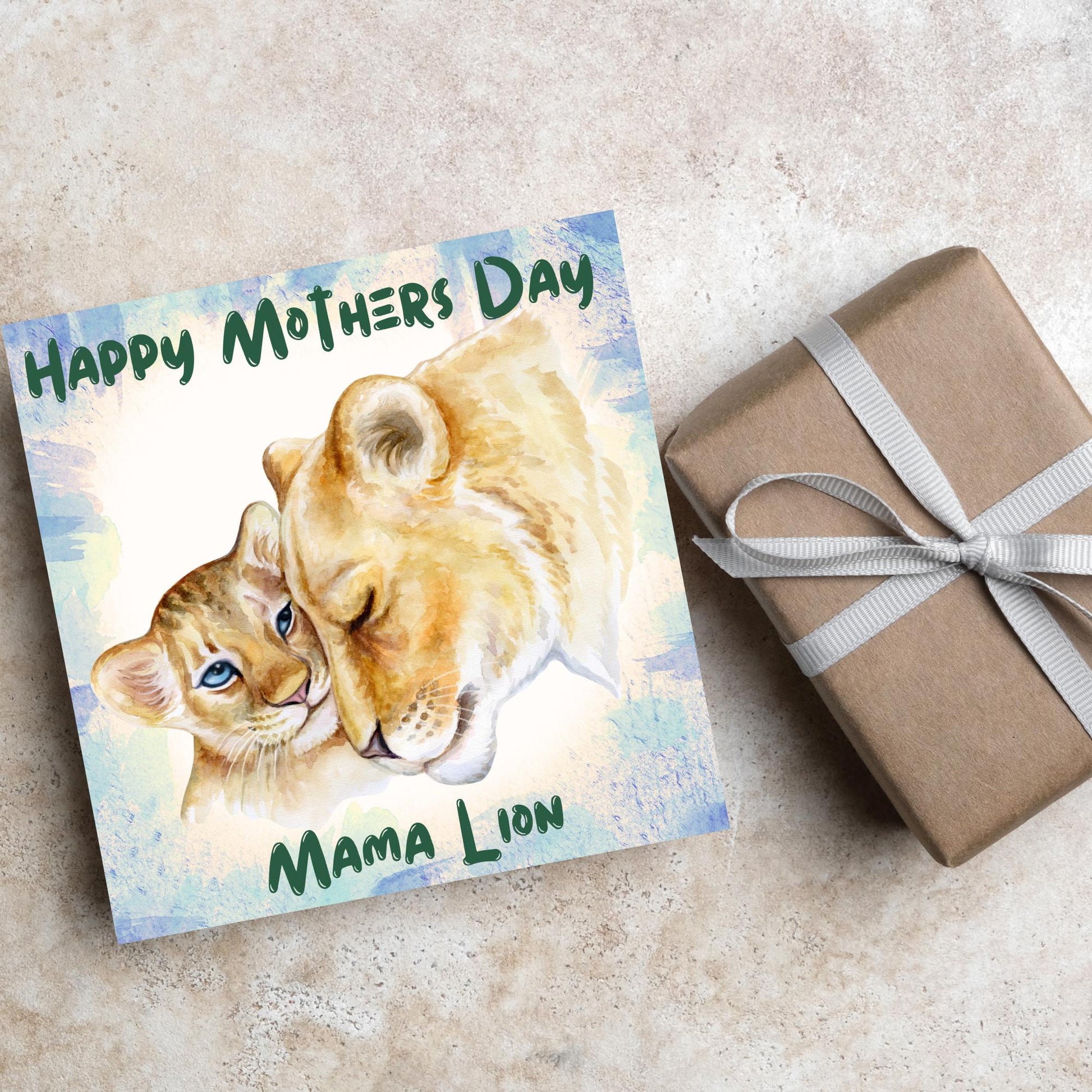 Lion Mothers Day Card, Cute Card for Mum, Greetings Card, Happy Mothers Day, Mama Lion, Card for Mother