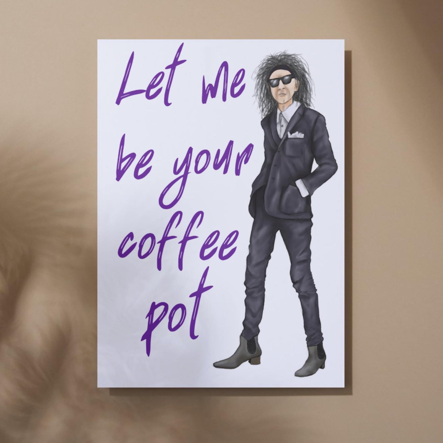 John Cooper Clarke Poster, A4 Print, High Quality Wall Art, Punk Poetry, Let Me Be Your Coffee Pot, Poetry Print, Wedding Gift, Home Decor