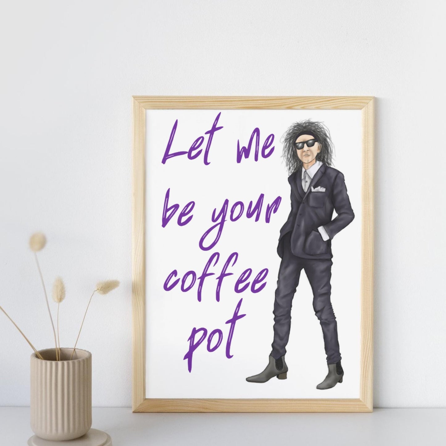 John Cooper Clarke Poster, A4 Print, High Quality Wall Art, Punk Poetry, Let Me Be Your Coffee Pot, Poetry Print, Wedding Gift, Home Decor