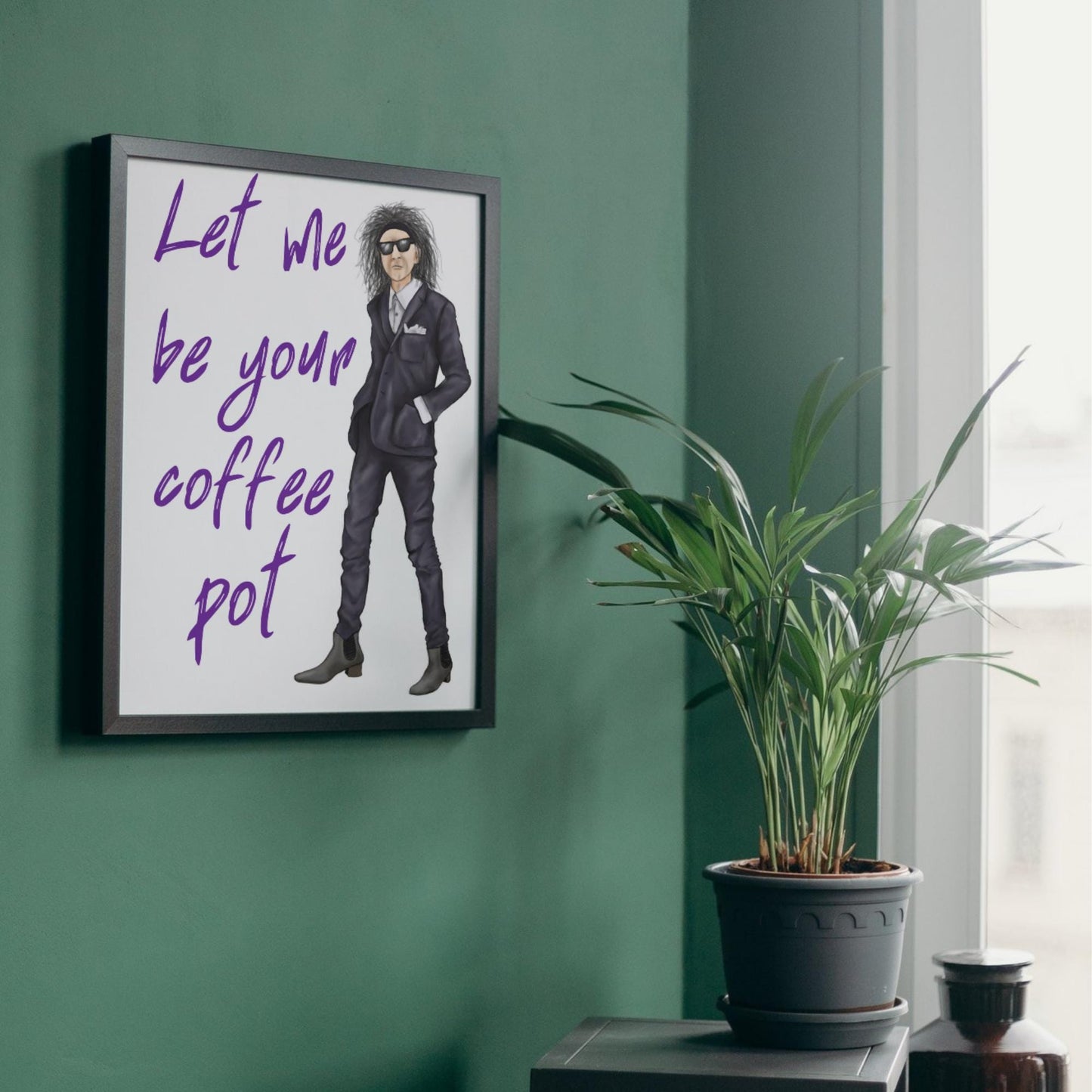 John Cooper Clarke Poster, A4 Print, High Quality Wall Art, Punk Poetry, Let Me Be Your Coffee Pot, Poetry Print, Wedding Gift, Home Decor