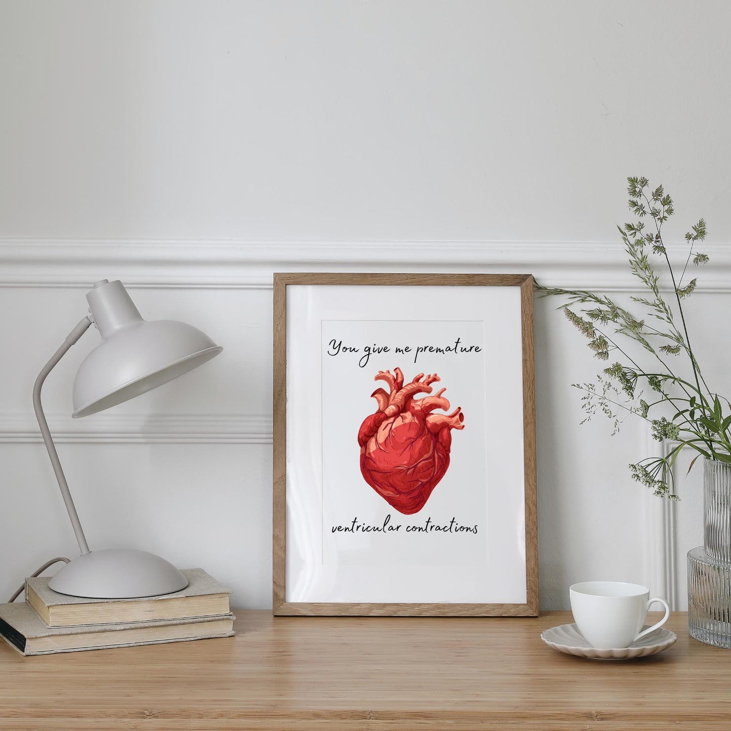Biology Wall Art, A4 Print, High Quality Poster, Anatomy Wall Art, Anatomical Heart, Poster for Surgeon, Medical Art, Unusual Anniversary