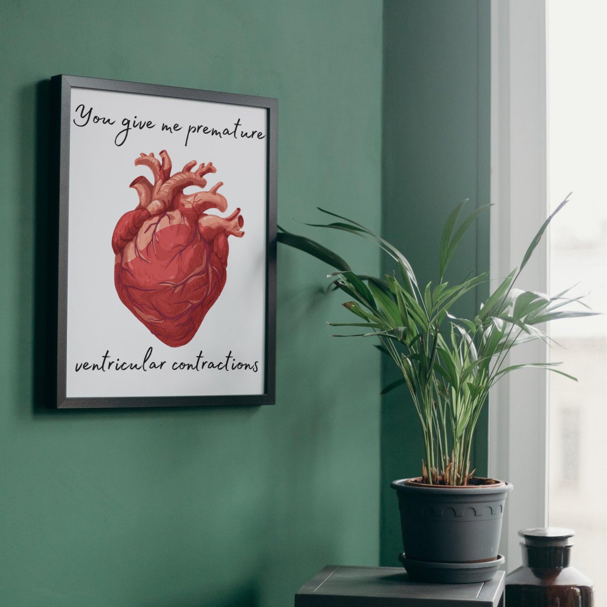 Biology Wall Art, A4 Print, High Quality Poster, Anatomy Wall Art, Anatomical Heart, Poster for Surgeon, Medical Art, Unusual Anniversary