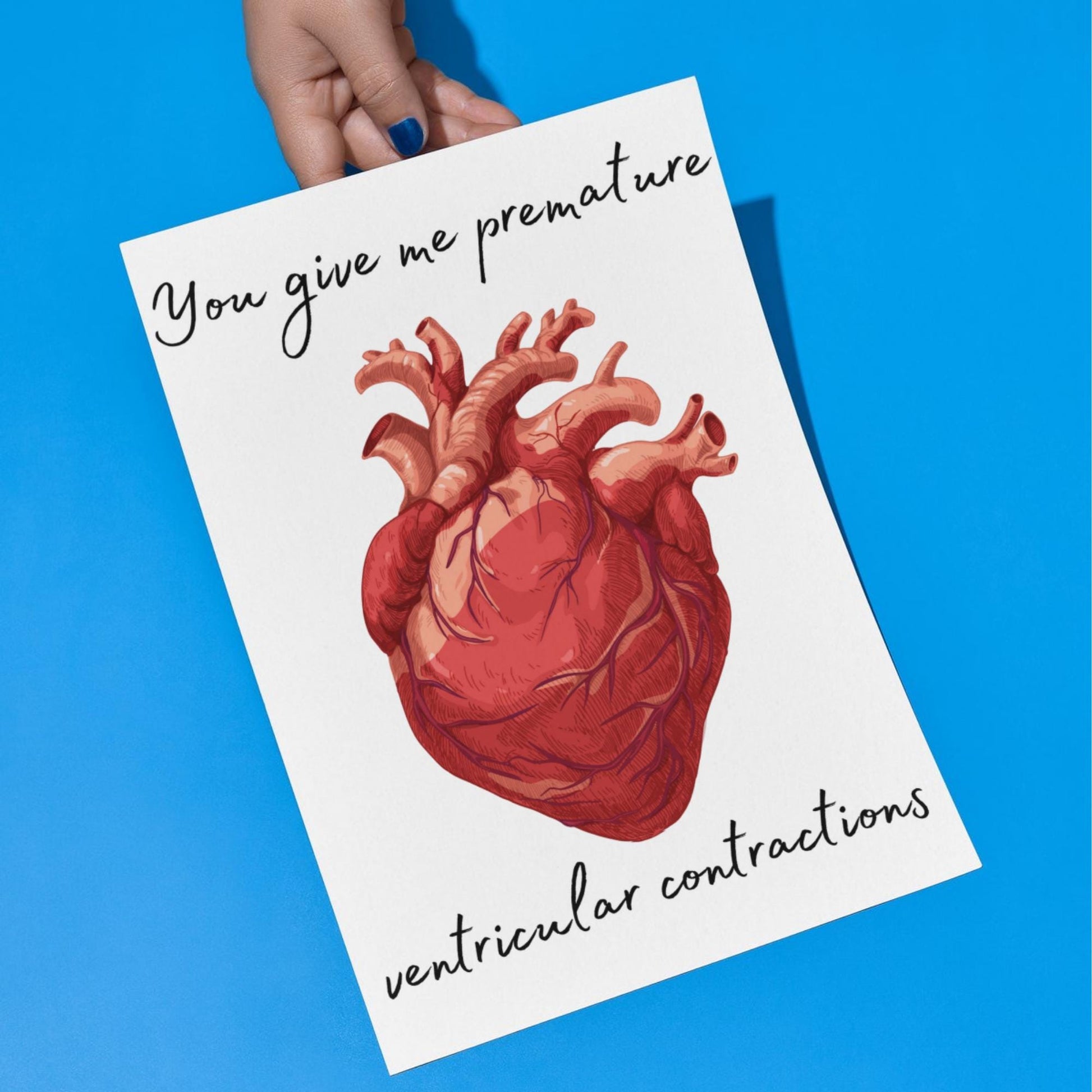 Biology Wall Art, A4 Print, High Quality Poster, Anatomy Wall Art, Anatomical Heart, Poster for Surgeon, Medical Art, Unusual Anniversary