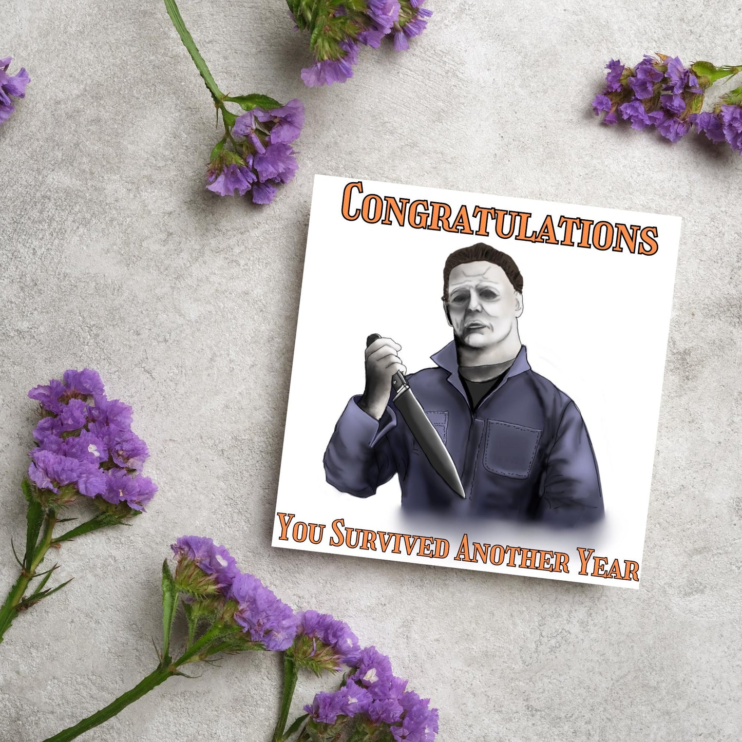 Halloween Michael Myers Card, Birthday Card, Horror Movie Card, Mike Myers, Alternative Birthday Card, Halloween Movie, Horror Birthday Card