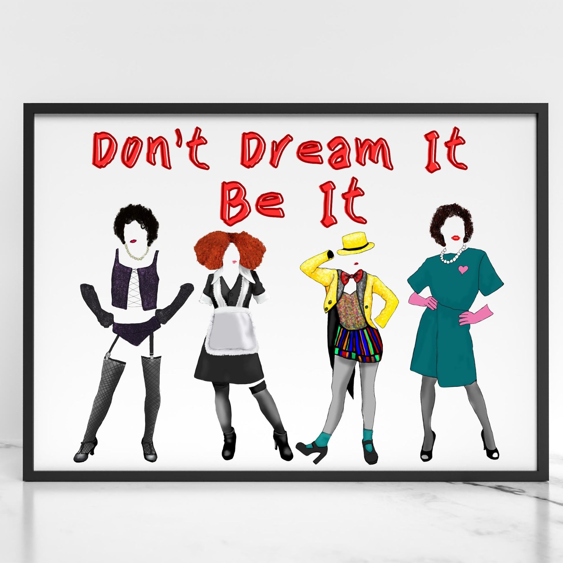 Rocky Horror Picture Show Wall Art, A4 Print, High Quality Poster, Frank N Furter, Movie Quote, Gothic Decor, Rock Decor, Theatre Art,