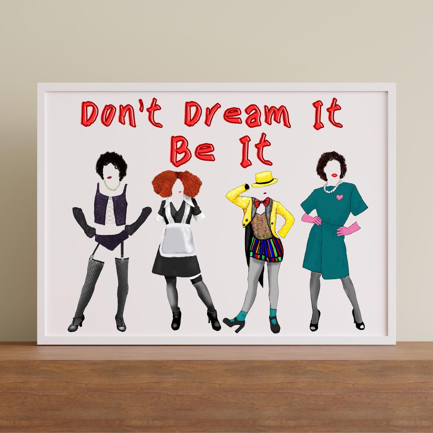 Rocky Horror Picture Show Wall Art, A4 Print, High Quality Poster, Frank N Furter, Movie Quote, Gothic Decor, Rock Decor, Theatre Art,