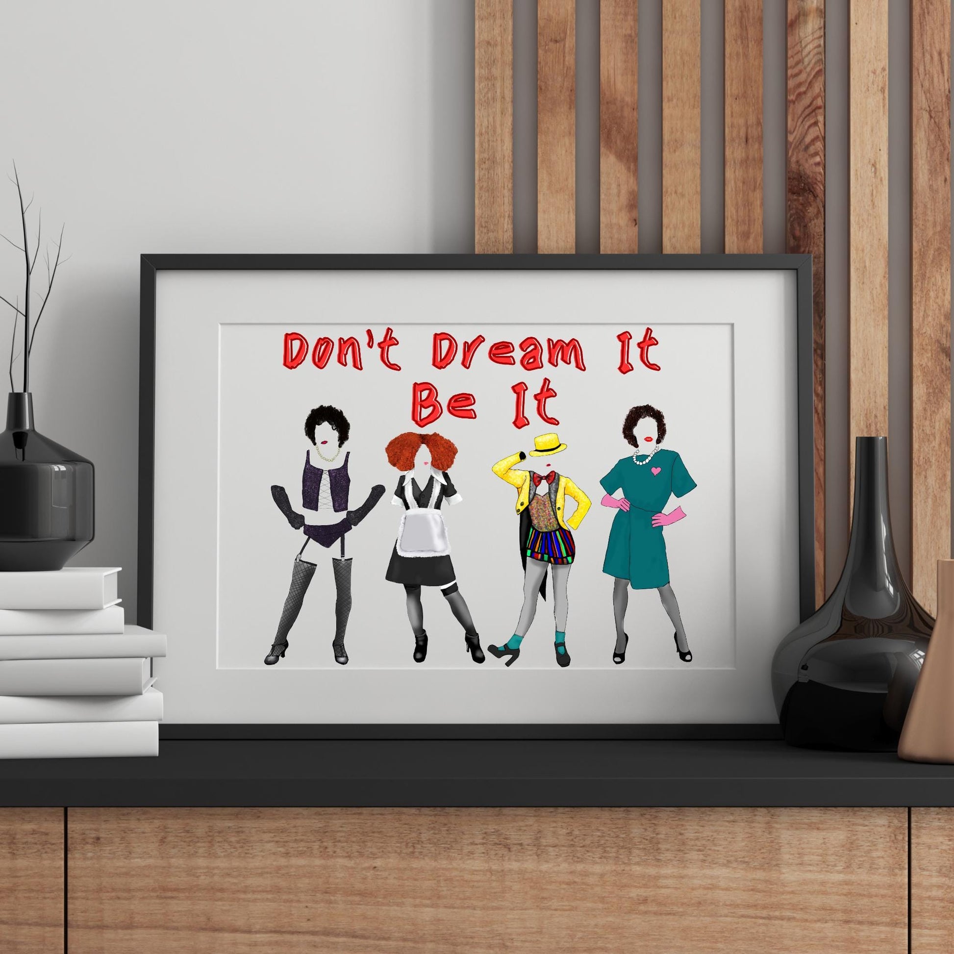 Rocky Horror Picture Show Wall Art, A4 Print, High Quality Poster, Frank N Furter, Movie Quote, Gothic Decor, Rock Decor, Theatre Art,