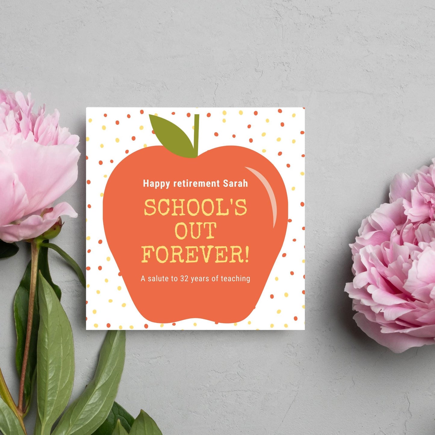 Teacher Retirement Card, Leaving Card for Teacher, Personalised Retirement Card, Retired Card, Retiring, We'll Miss You Card
