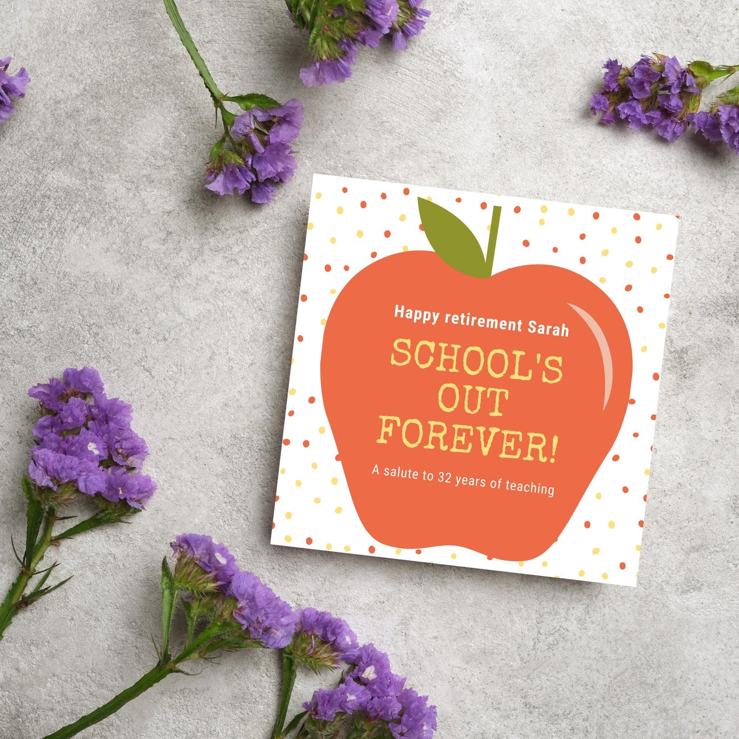 Teacher Retirement Card, Leaving Card for Teacher, Personalised Retirement Card, Retired Card, Retiring, We'll Miss You Card