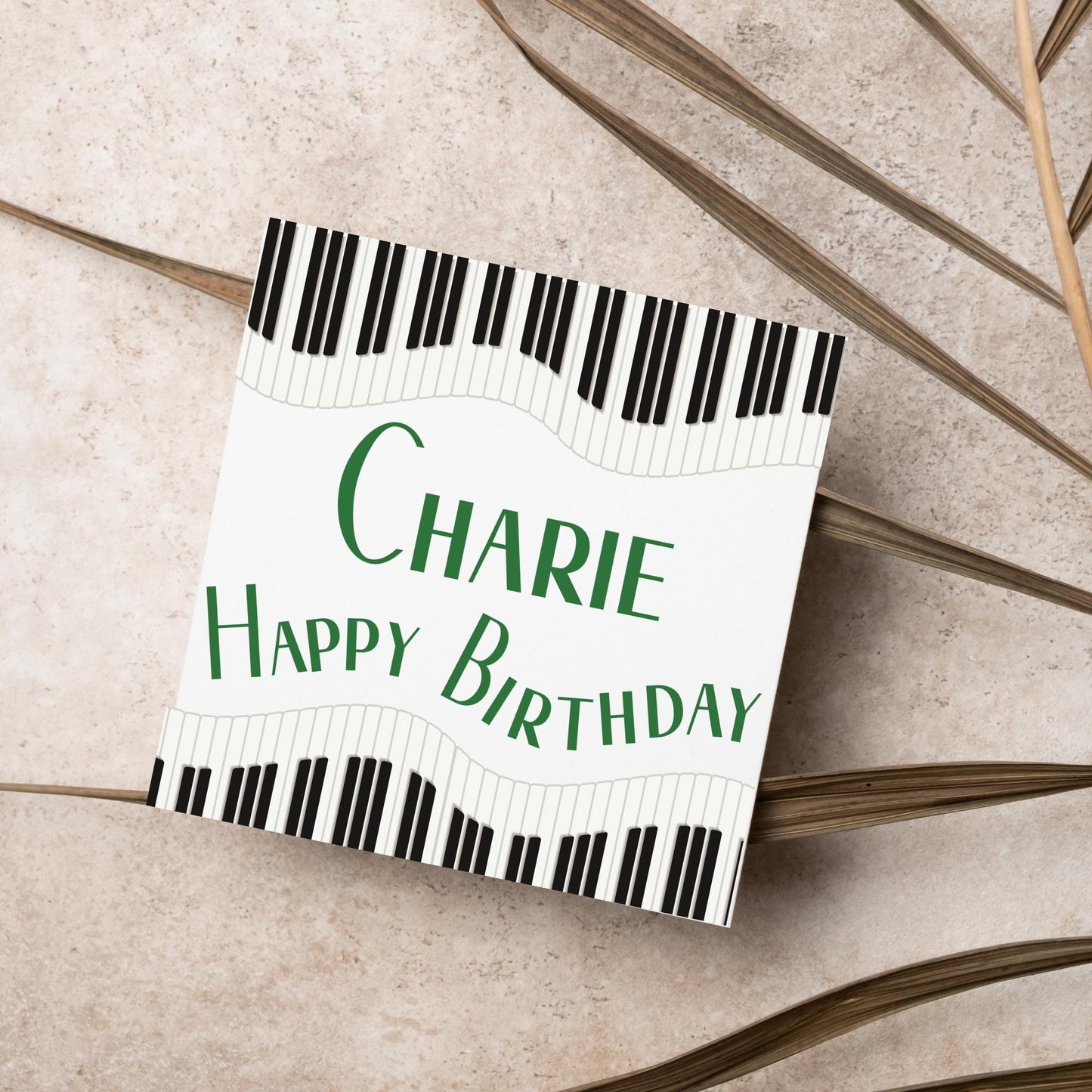 Personalised Piano Birthday Card, Happy Birthday, Card for Musician, Card for Him, Card for Her, Keyboard Birthday Card, Pianist Card