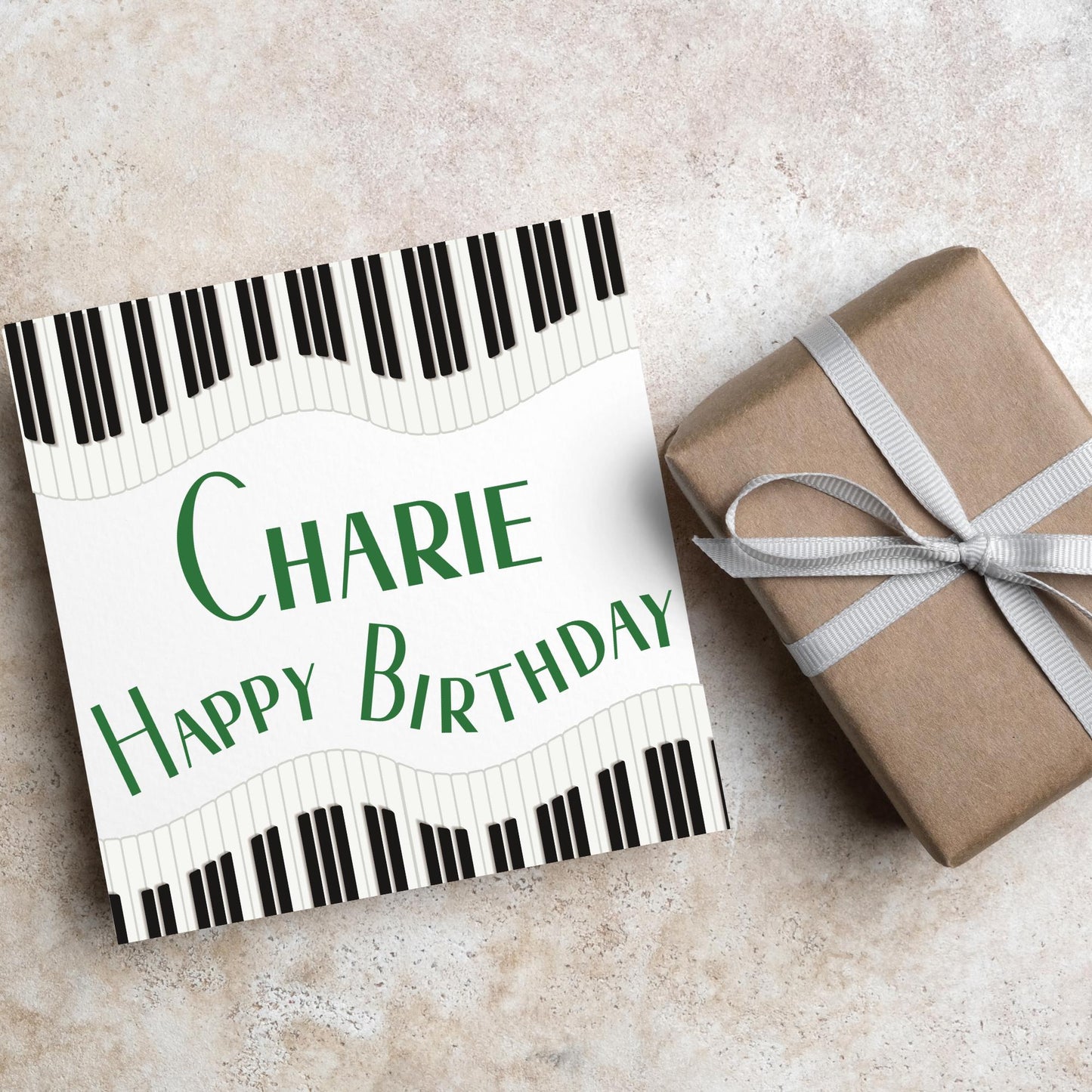 Personalised Piano Birthday Card, Happy Birthday, Card for Musician, Card for Him, Card for Her, Keyboard Birthday Card, Pianist Card