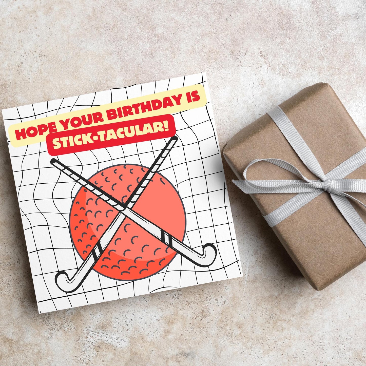 Hockey Birthday Card, Sport Card, Sport Birthday Card, Card for Him, Card for Her, Hockey Stick, Card for Hockey, Field Hockey Card
