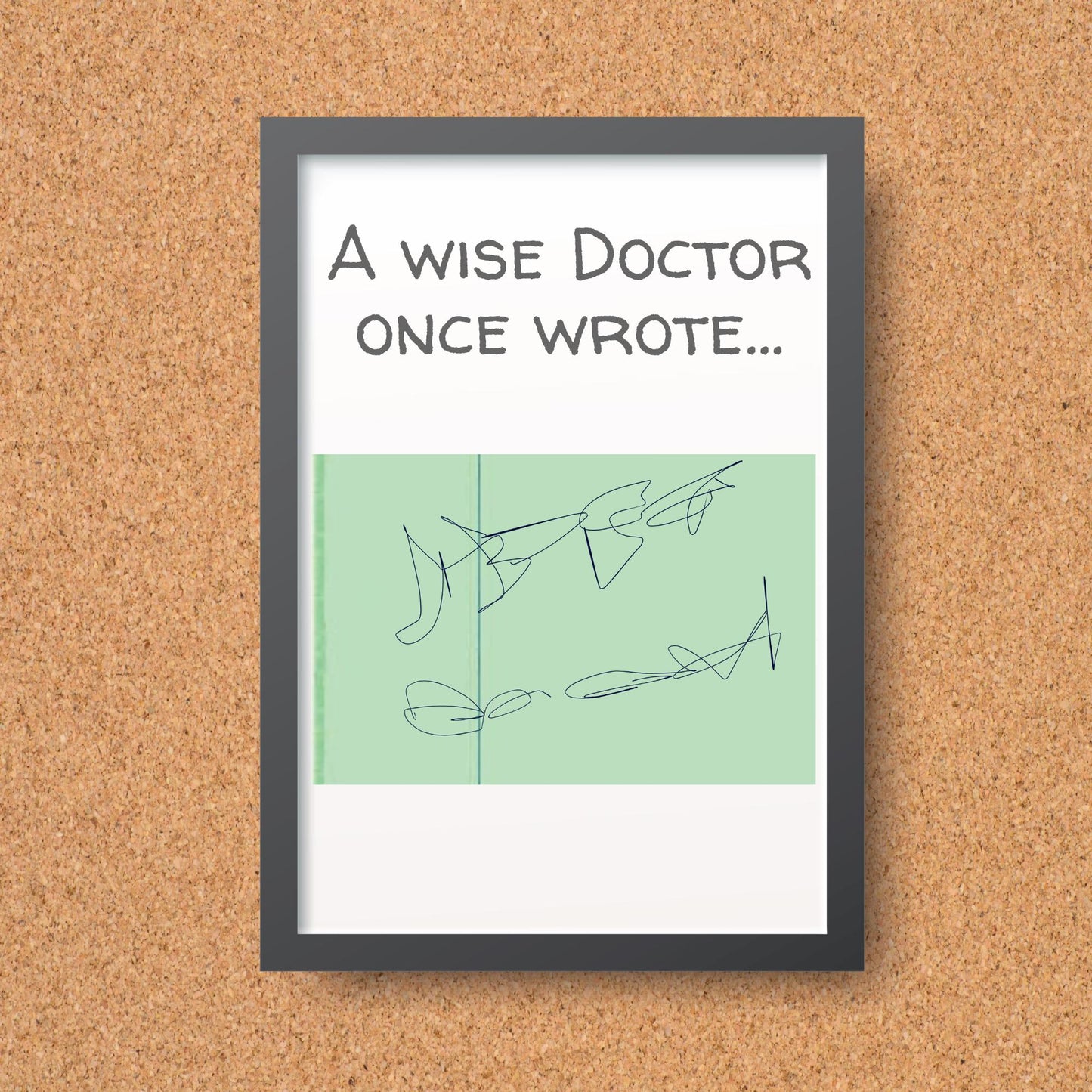 Doctor Wall Art, A4 Print, High Quality Poster, Funny Medical Print Art, New Dr Gift, Poster for GP, for Pharmacist, Medical Humour Art