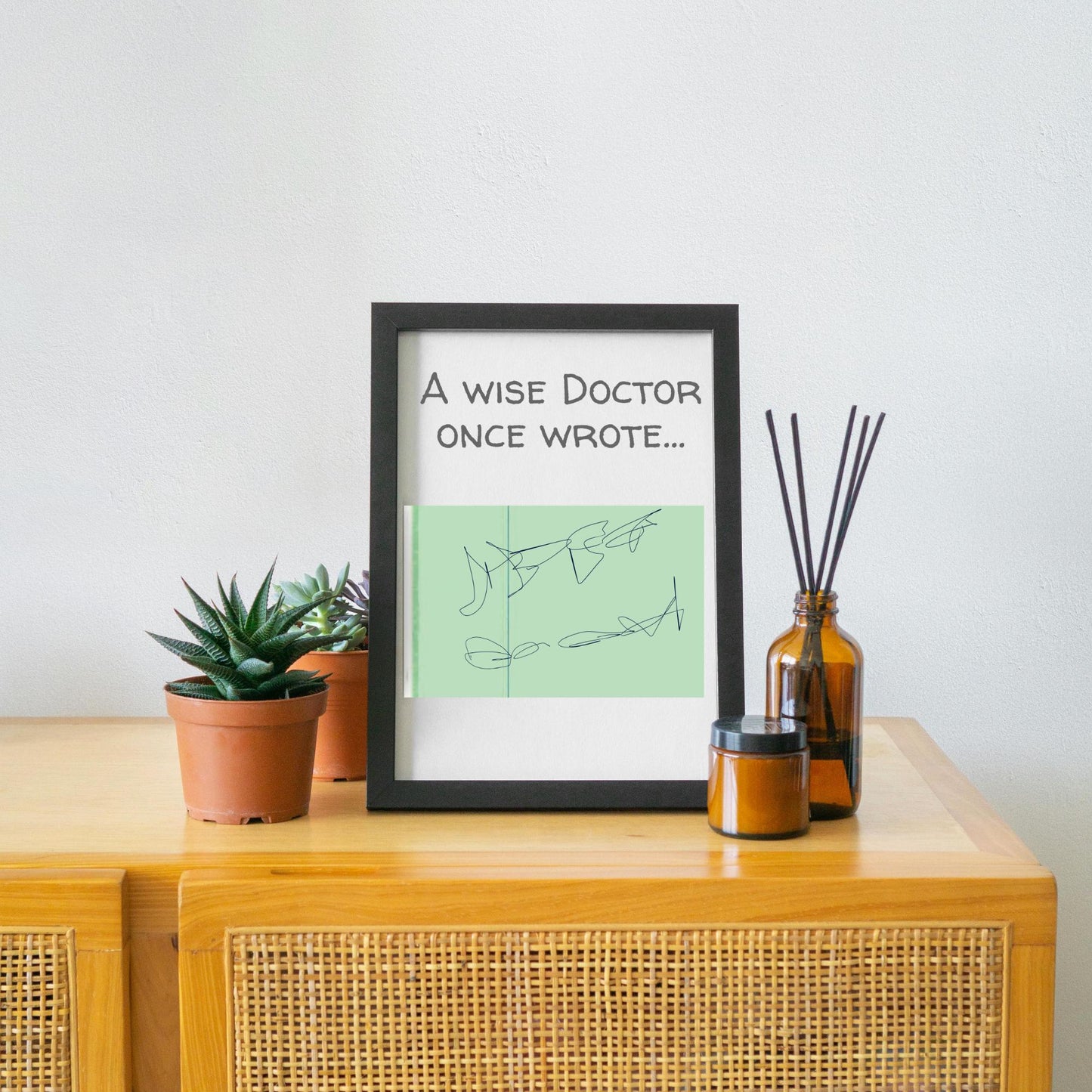 Doctor Wall Art, A4 Print, High Quality Poster, Funny Medical Print Art, New Dr Gift, Poster for GP, for Pharmacist, Medical Humour Art