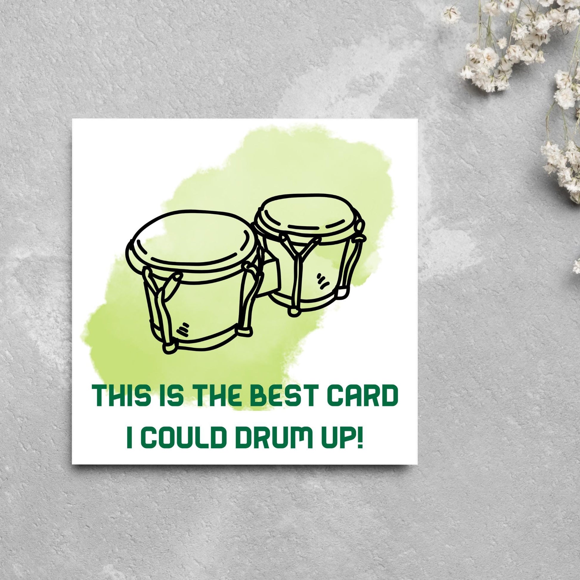 Bongo Birthday Card, Drums Birthday Card, Drummer Birthday Card, Musician Birthday Card, Happy Birthday Card, Card for Son, Card For Friend
