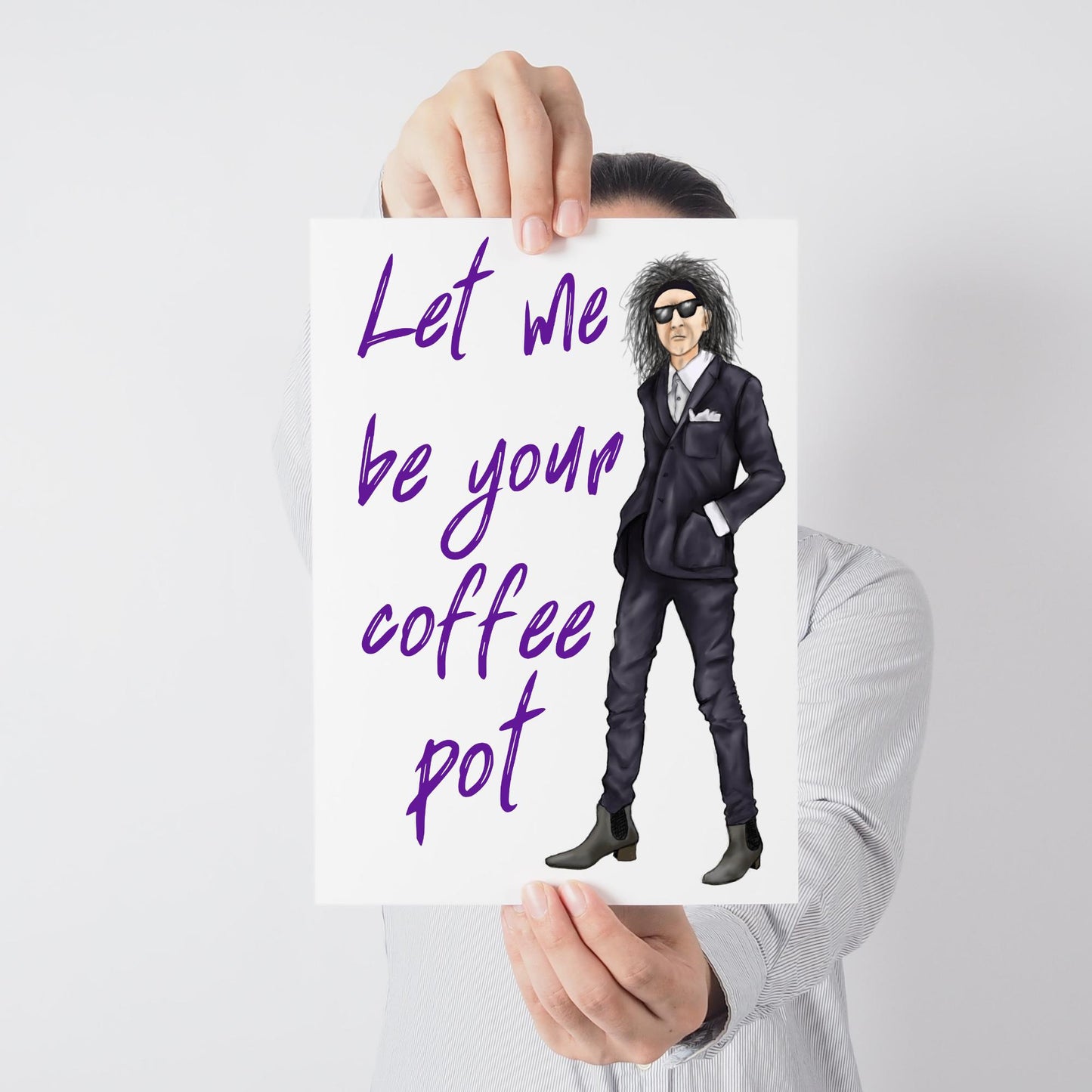 John Cooper Clarke Poster, A4 Print, High Quality Wall Art, Punk Poetry, Let Me Be Your Coffee Pot, Poetry Print, Wedding Gift, Home Decor
