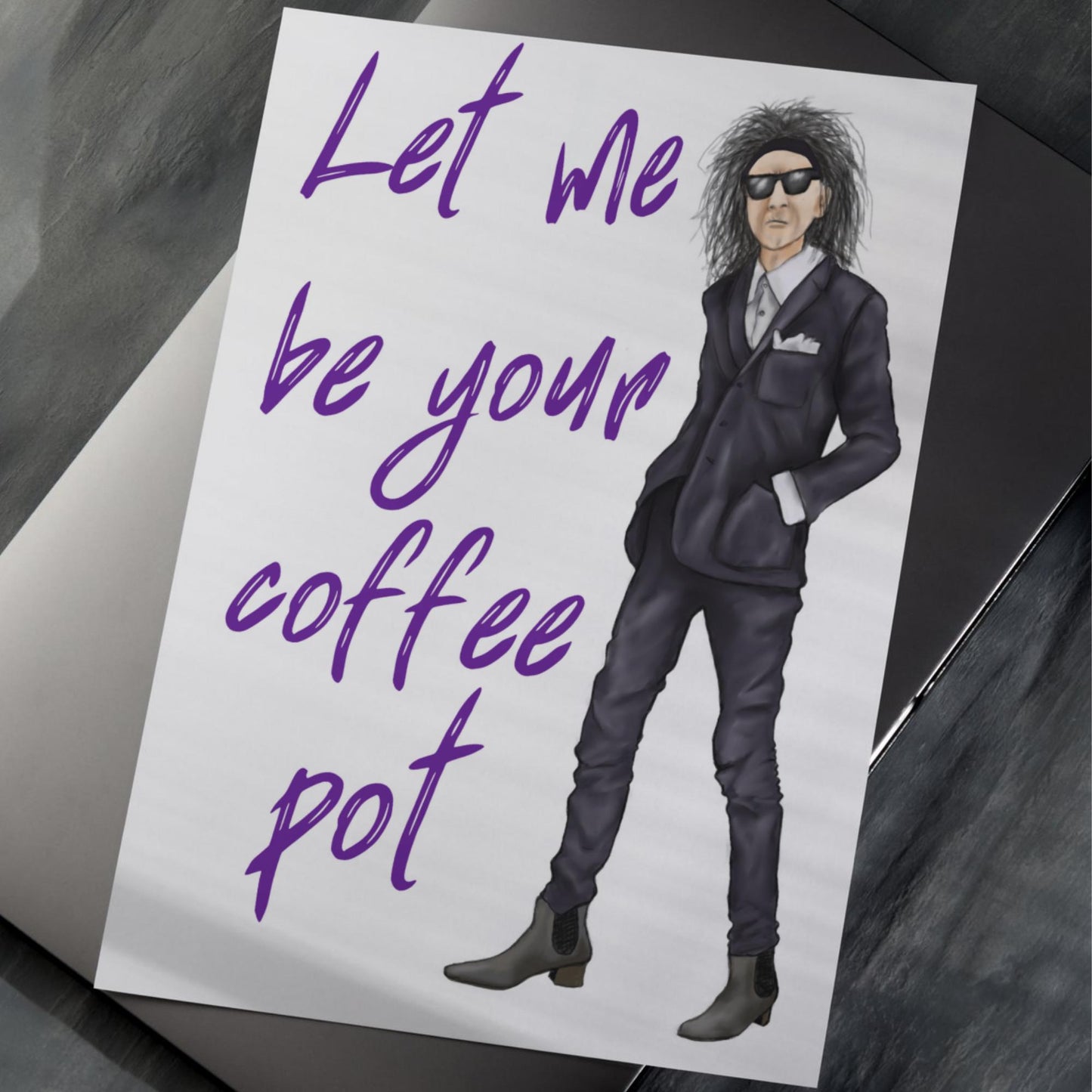 John Cooper Clarke Poster, A4 Print, High Quality Wall Art, Punk Poetry, Let Me Be Your Coffee Pot, Poetry Print, Wedding Gift, Home Decor