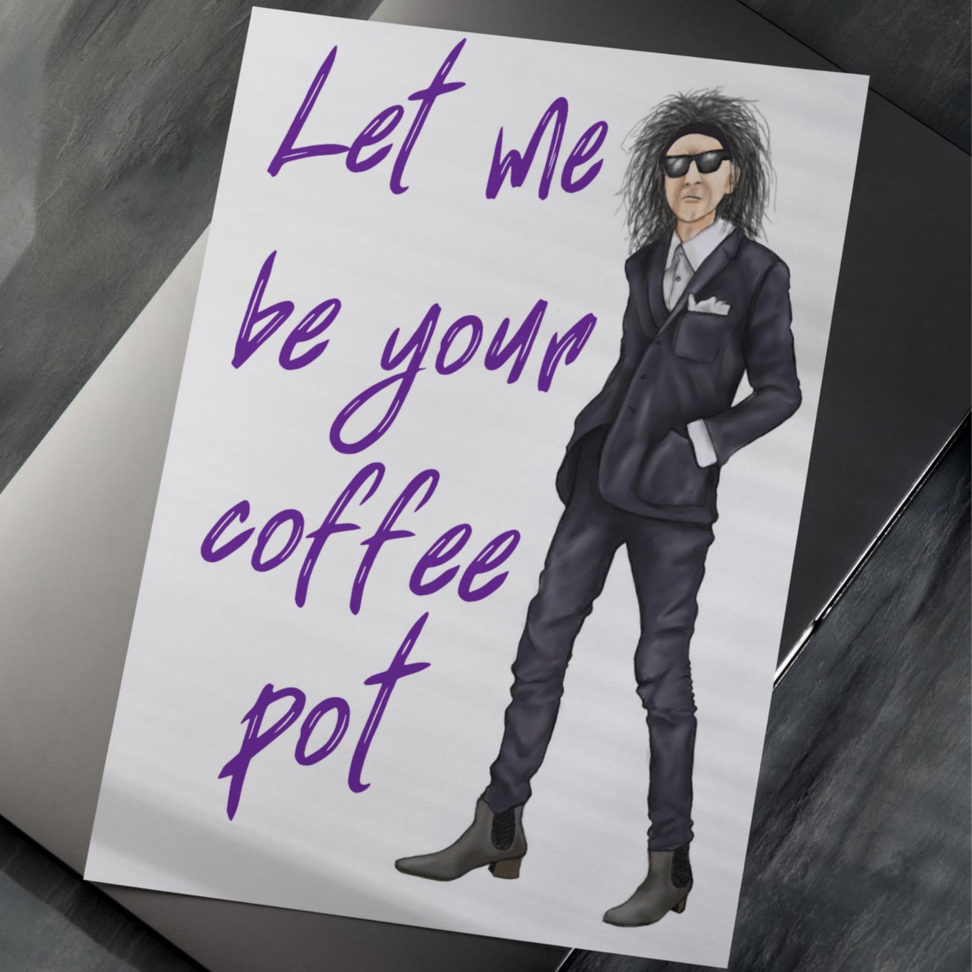 John Cooper Clarke Poster, A4 Print, High Quality Wall Art, Punk Poetry, Let Me Be Your Coffee Pot, Poetry Print, Wedding Gift, Home Decor