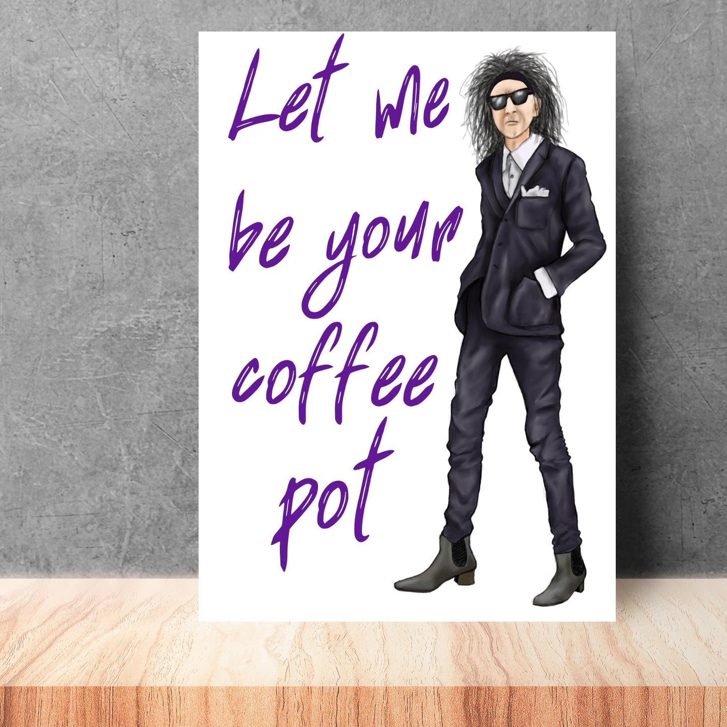 John Cooper Clarke Poster, A4 Print, High Quality Wall Art, Punk Poetry, Let Me Be Your Coffee Pot, Poetry Print, Wedding Gift, Home Decor