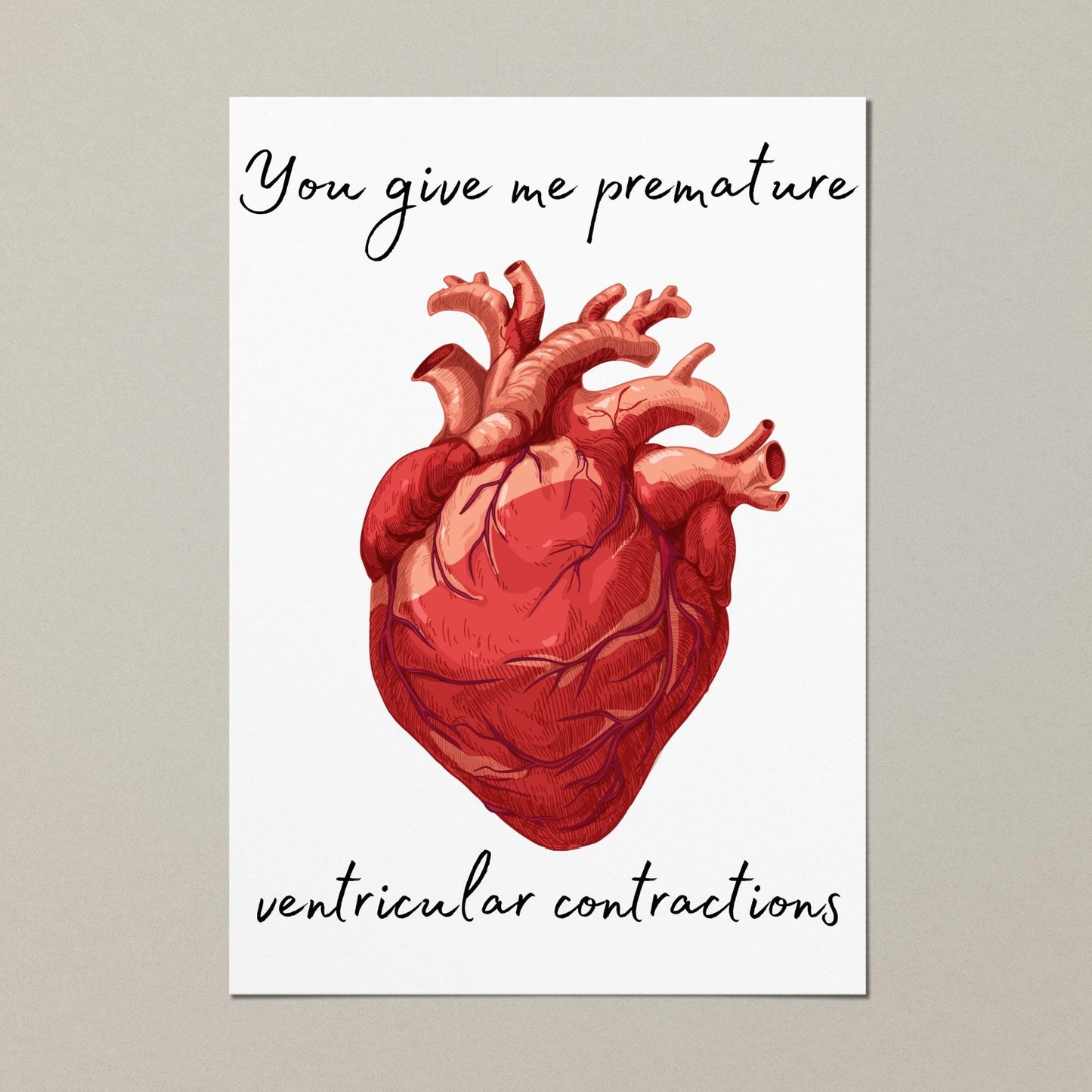 Biology Wall Art, A4 Print, High Quality Poster, Anatomy Wall Art, Anatomical Heart, Poster for Surgeon, Medical Art, Unusual Anniversary