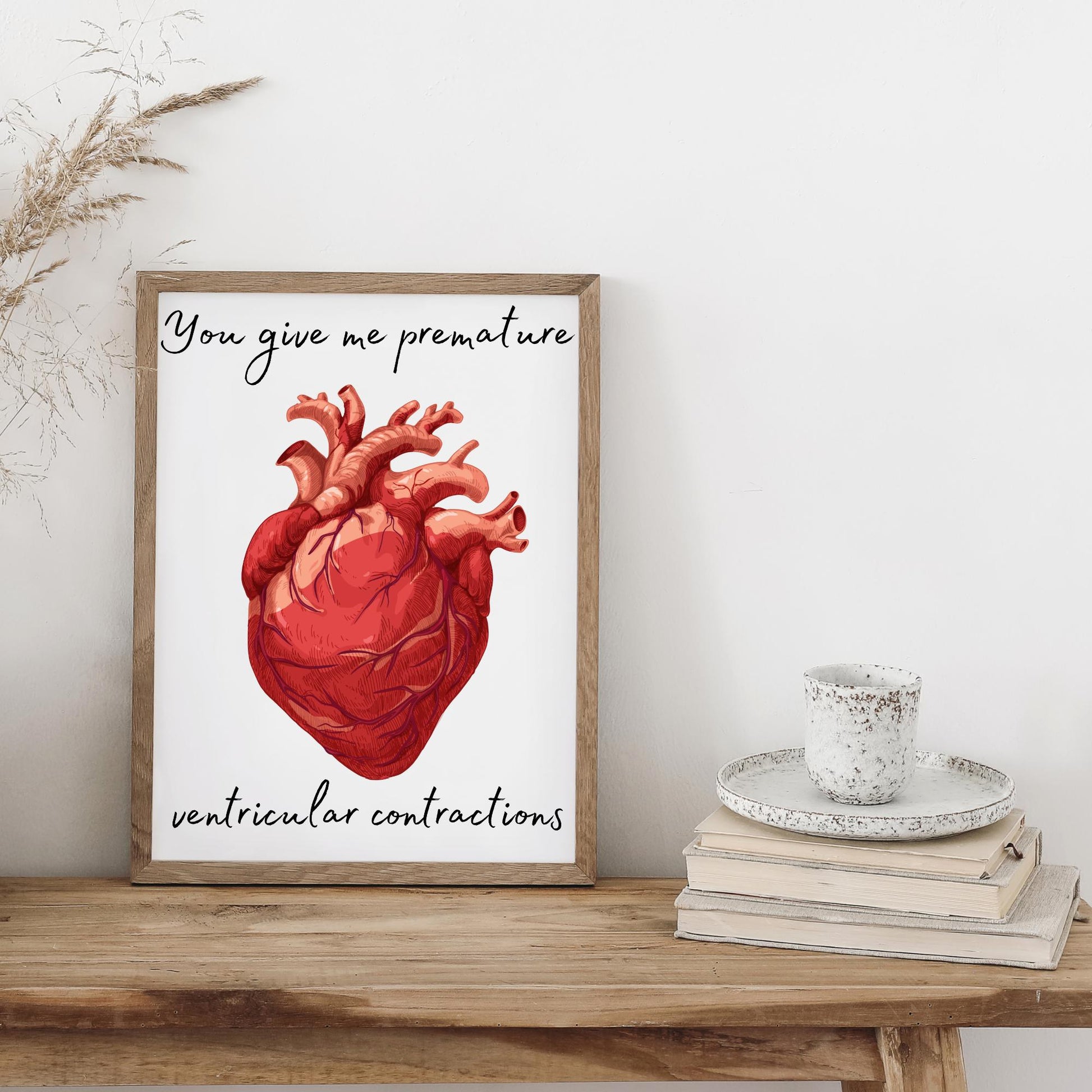 Biology Wall Art, A4 Print, High Quality Poster, Anatomy Wall Art, Anatomical Heart, Poster for Surgeon, Medical Art, Unusual Anniversary
