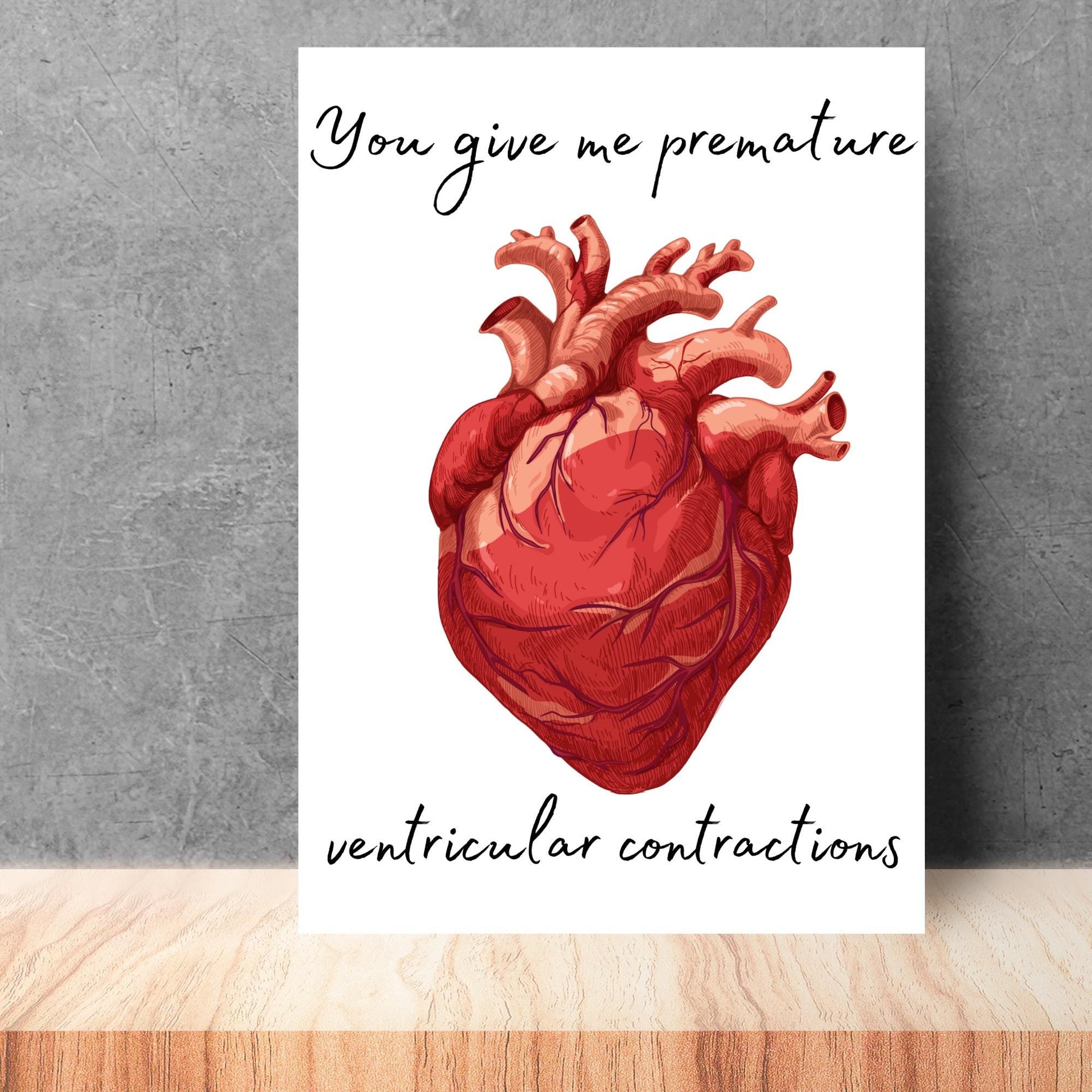 Biology Wall Art, A4 Print, High Quality Poster, Anatomy Wall Art, Anatomical Heart, Poster for Surgeon, Medical Art, Unusual Anniversary
