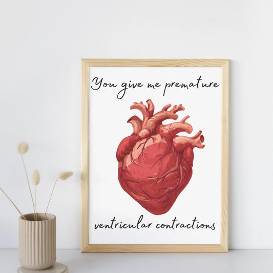 Biology Wall Art, A4 Print, High Quality Poster, Anatomy Wall Art, Anatomical Heart, Poster for Surgeon, Medical Art, Unusual Anniversary