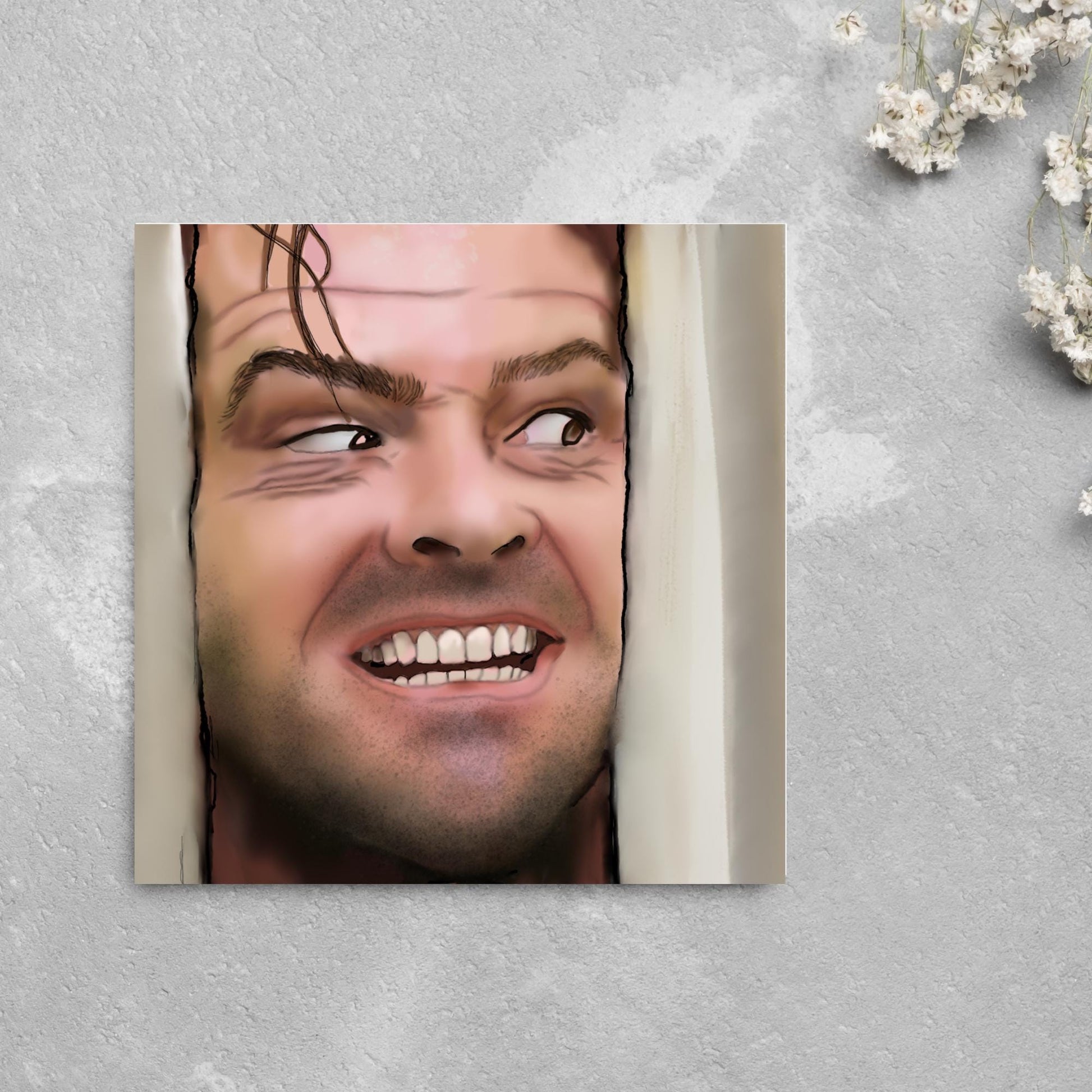 The Shining Here's Jonny Card, Birthday Card, Any Occasion Card, Horror Movie Card, Jack Nicholson, Steven King Card, Alternative Card