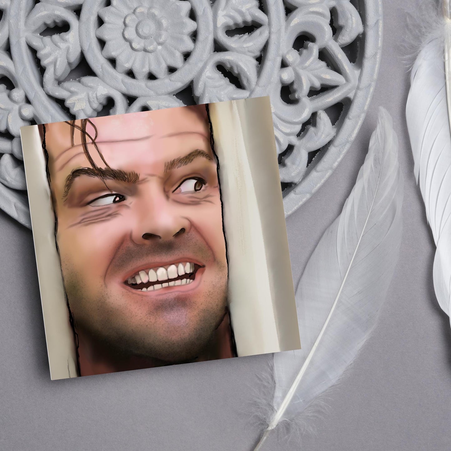 The Shining Here's Jonny Card, Birthday Card, Any Occasion Card, Horror Movie Card, Jack Nicholson, Steven King Card, Alternative Card