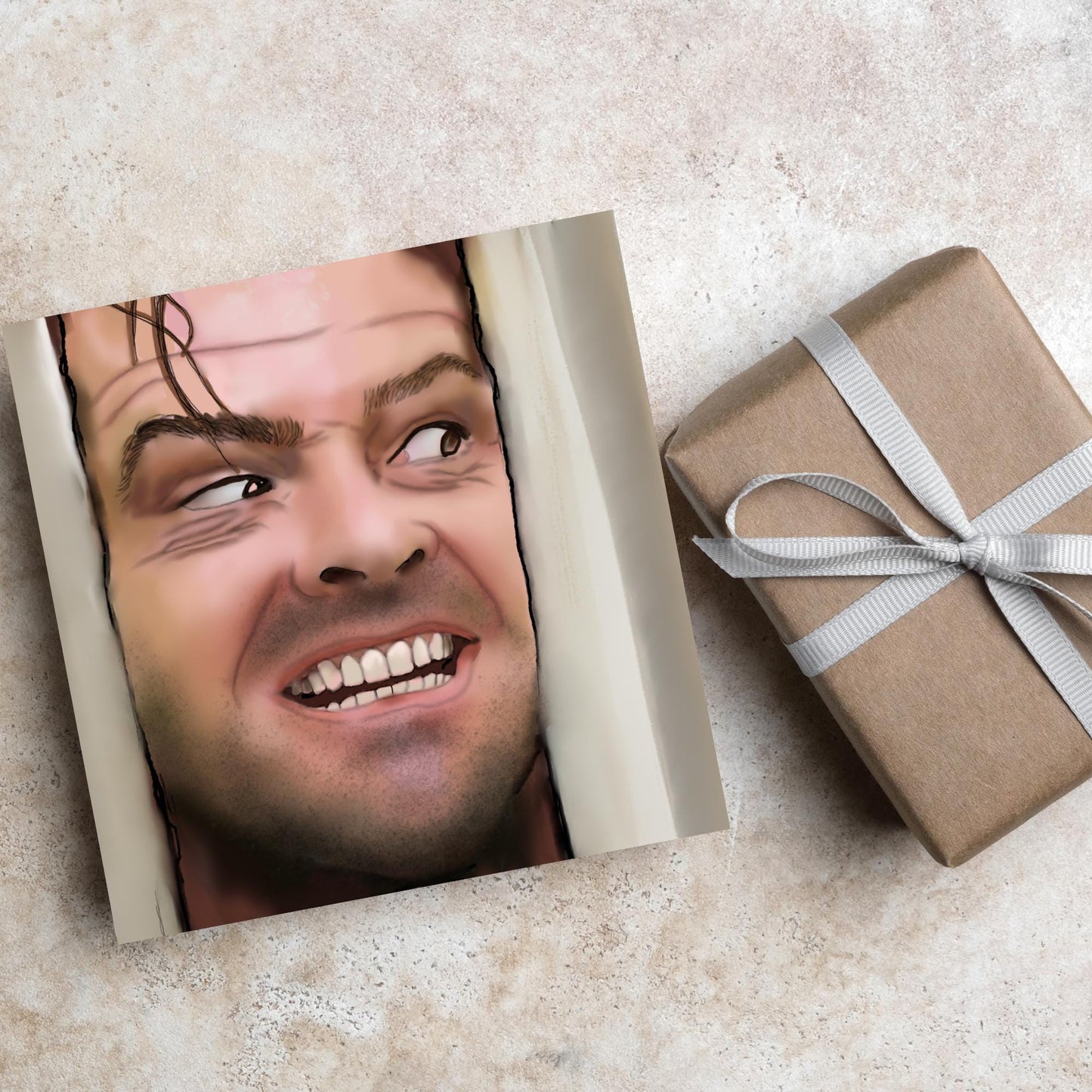The Shining Here's Jonny Card, Birthday Card, Any Occasion Card, Horror Movie Card, Jack Nicholson, Steven King Card, Alternative Card