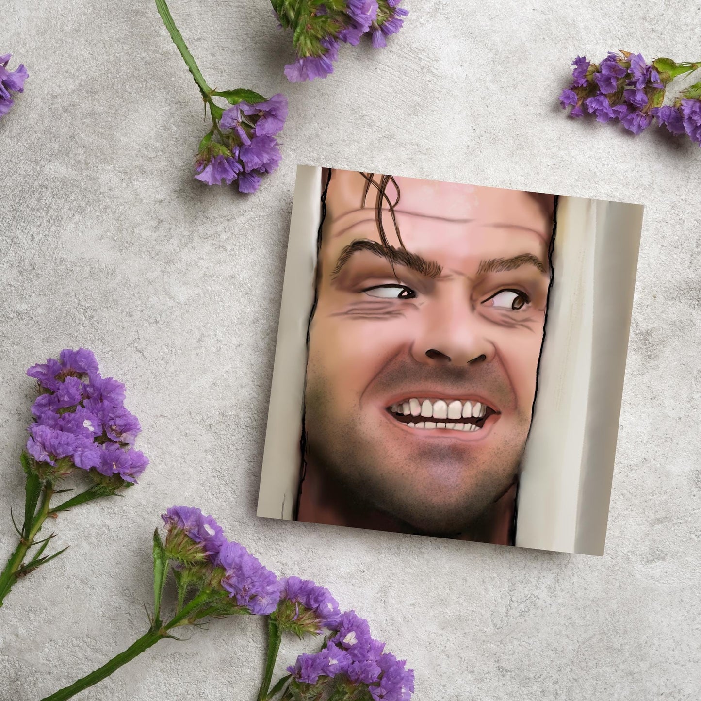 The Shining Here's Jonny Card, Birthday Card, Any Occasion Card, Horror Movie Card, Jack Nicholson, Steven King Card, Alternative Card