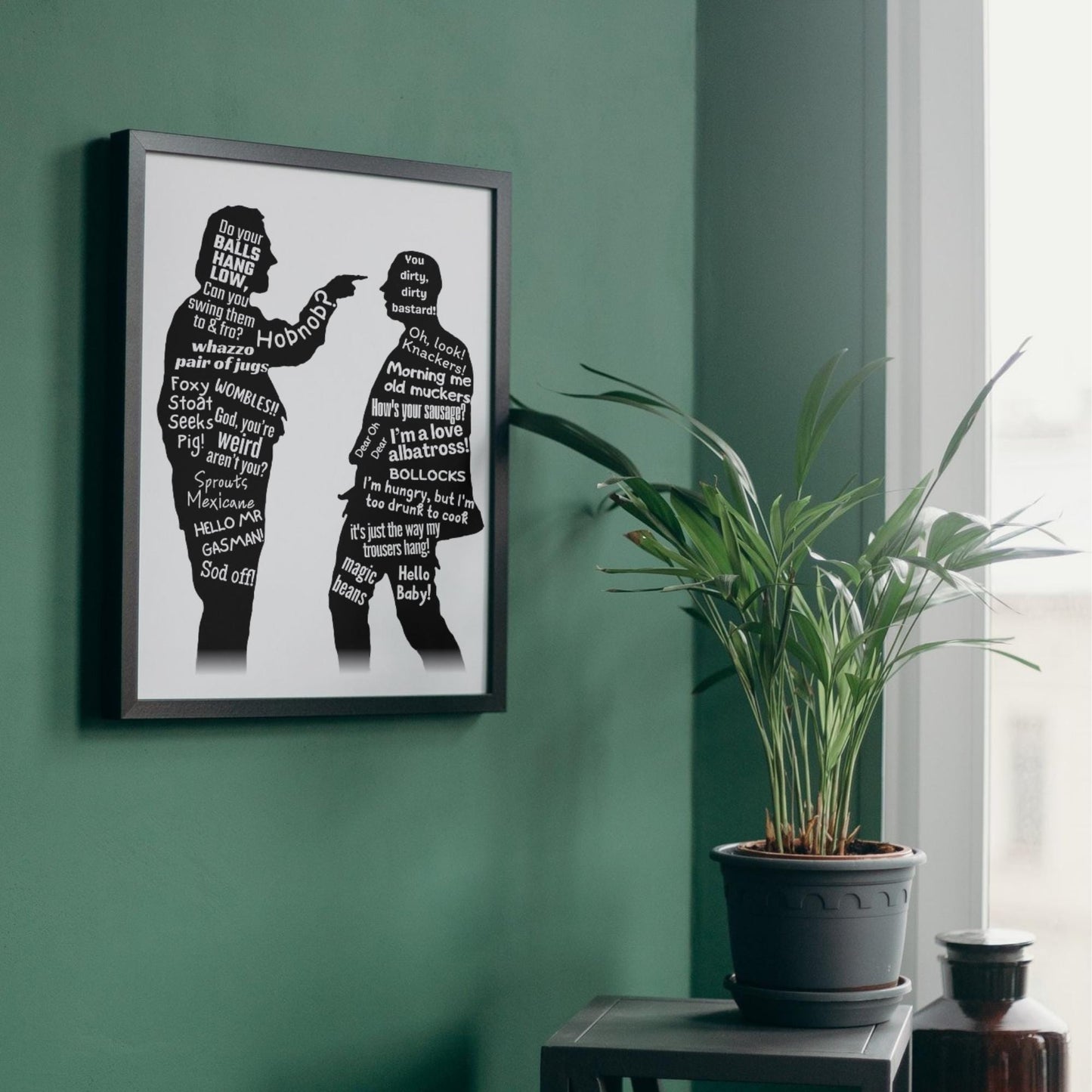 Bottom Quotes Poster, A4 Print, High Quality Wall Art, Rik Mayall, Eddie and Richie, Ade Edmondson, Quotes Poster, Bottom TV Show Poster
