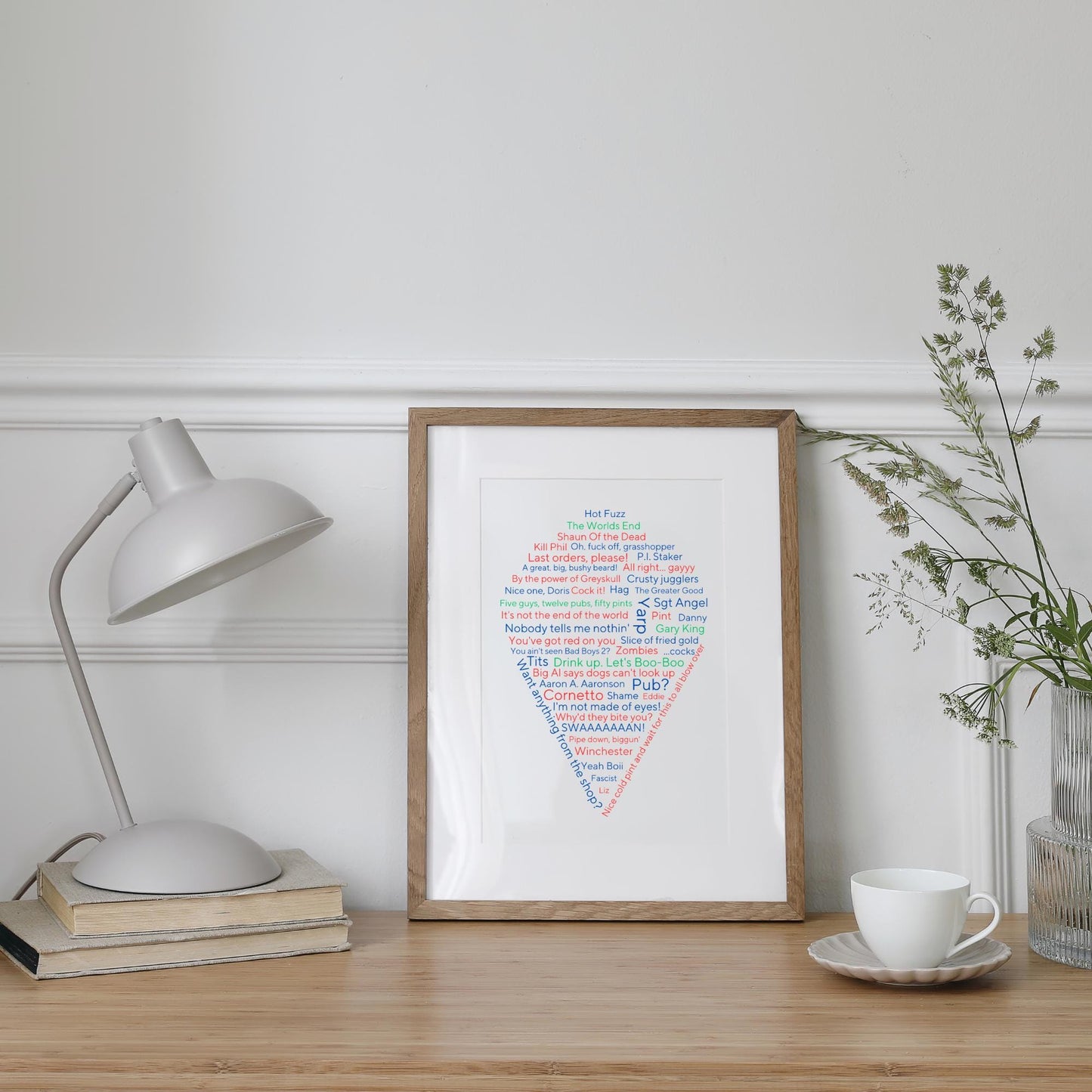 Cornetto Trilogy Wall Art, A4 Print, High Quality Poster, Hot Fuzz Poster, Shaun of the Dead, Worlds End, Edgar Wright Movie Quotes