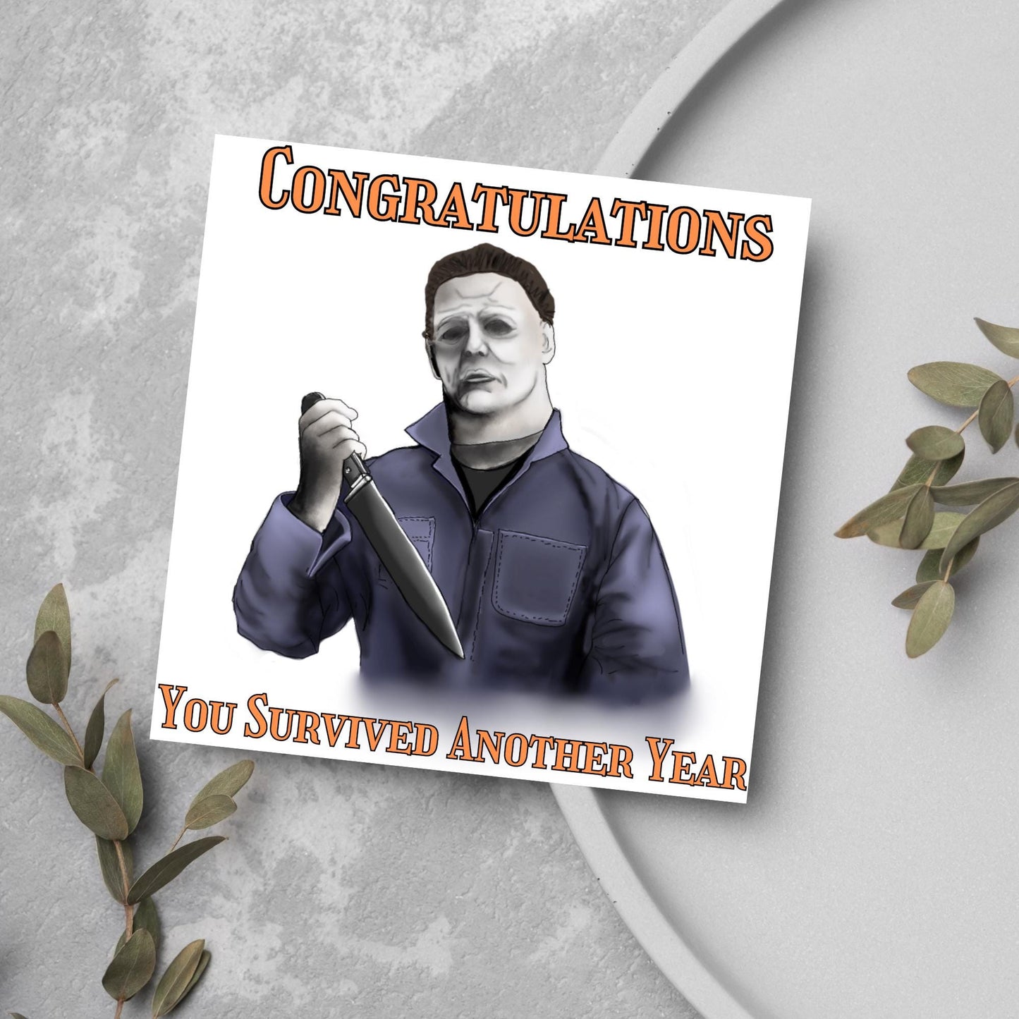 Halloween Michael Myers Card, Birthday Card, Horror Movie Card, Mike Myers, Alternative Birthday Card, Halloween Movie, Horror Birthday Card