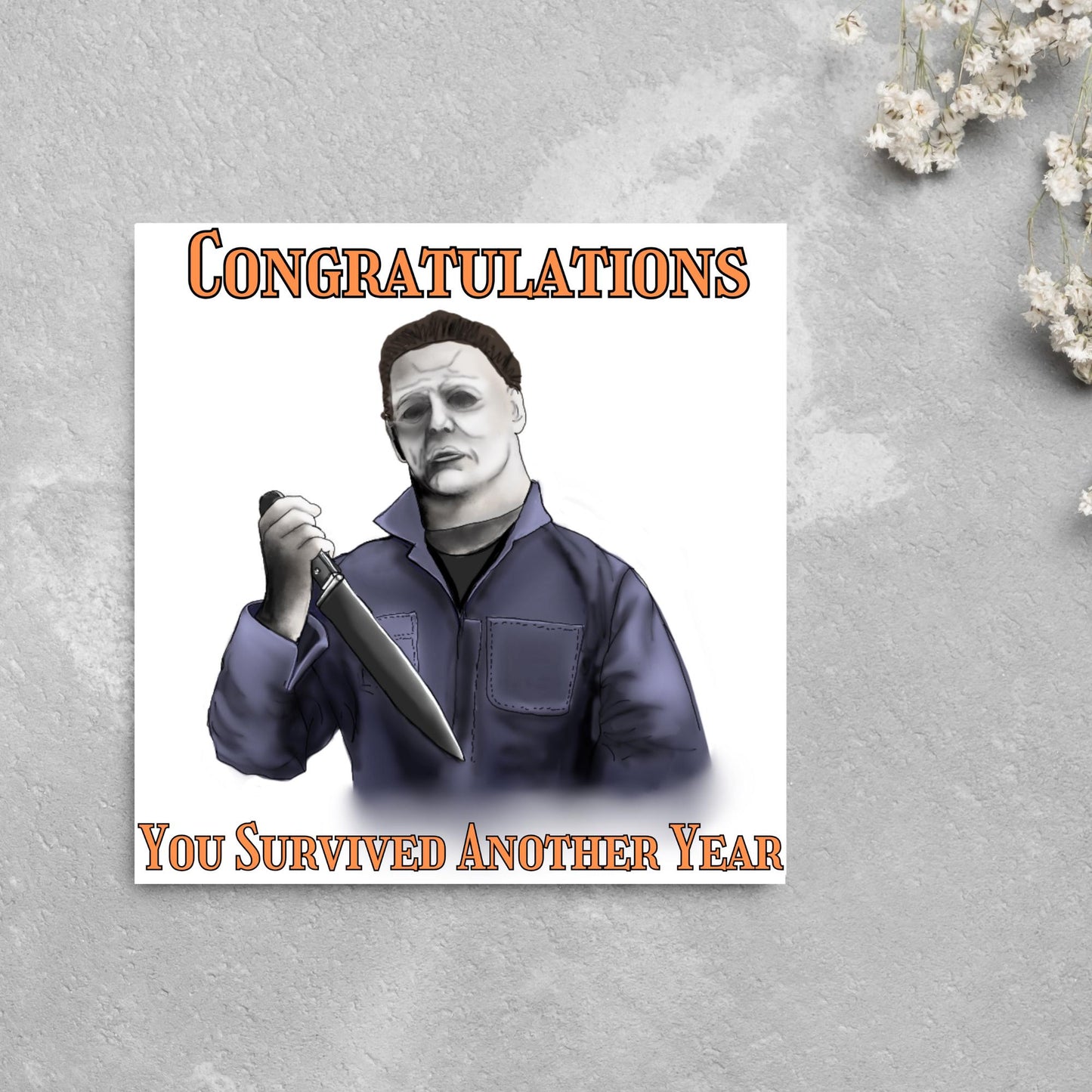 Halloween Michael Myers Card, Birthday Card, Horror Movie Card, Mike Myers, Alternative Birthday Card, Halloween Movie, Horror Birthday Card