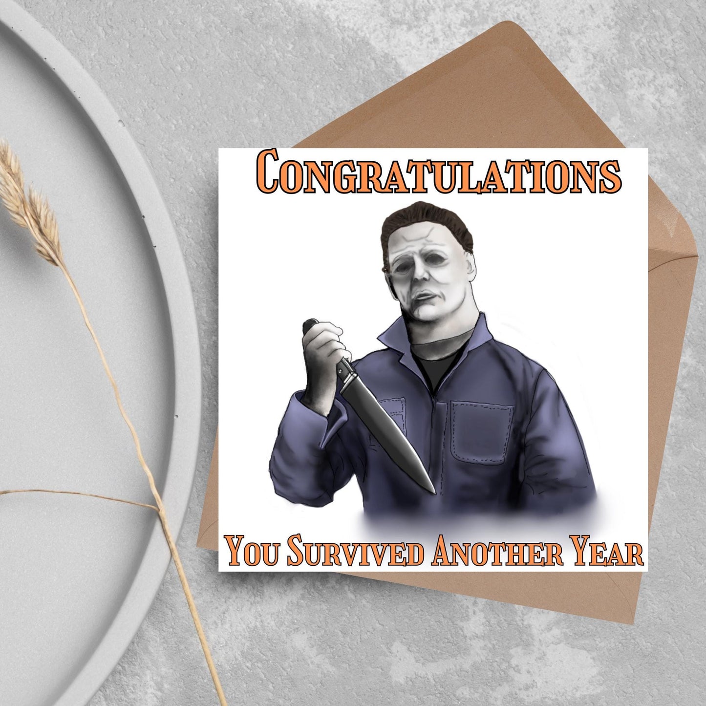 Halloween Michael Myers Card, Birthday Card, Horror Movie Card, Mike Myers, Alternative Birthday Card, Halloween Movie, Horror Birthday Card